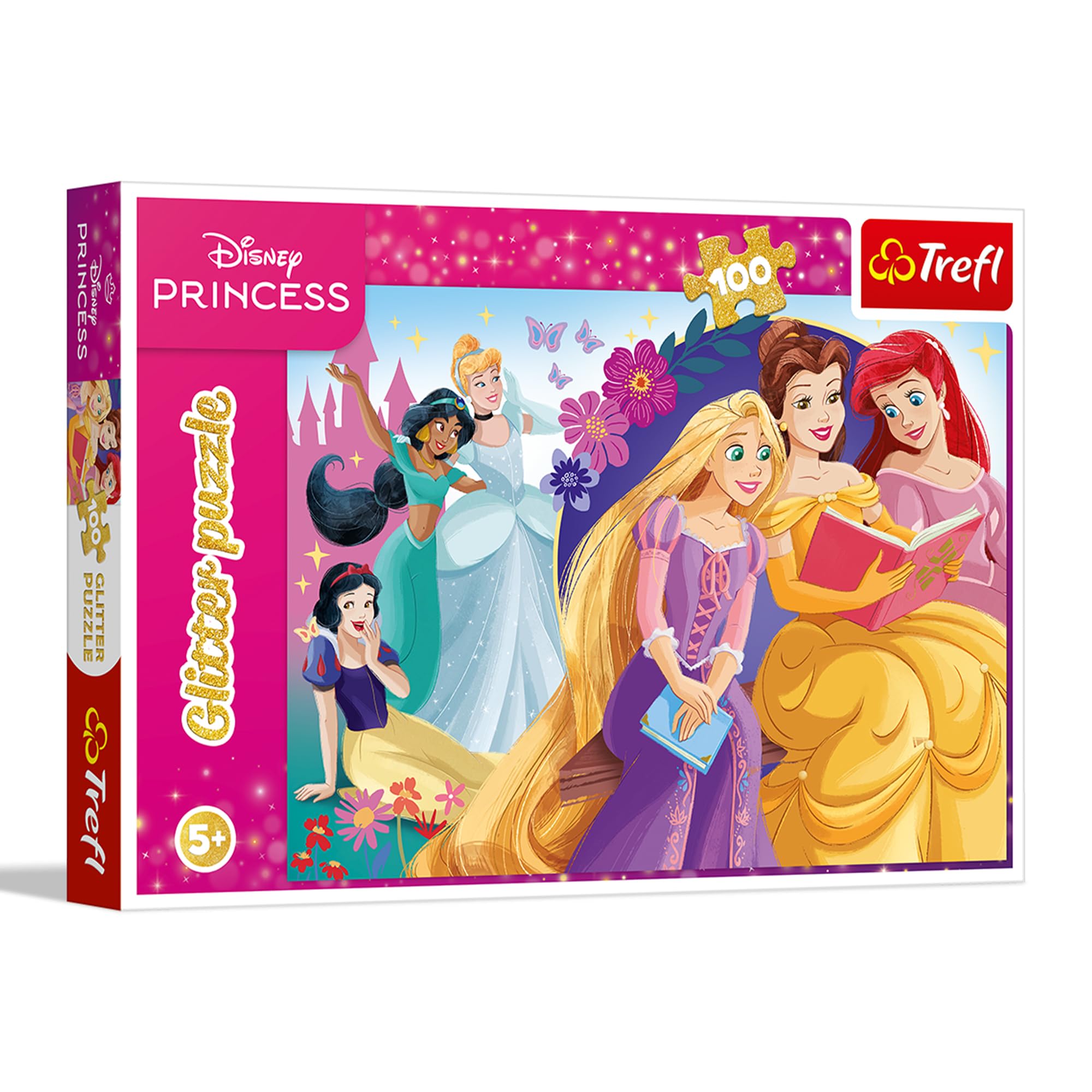 Trefl - Puzzle 100 Teile, Der Glanz der Magie der Freundschaft, Glitzer, 5+ | Fördert Konzentration und Beobachtungsgabe, Glitzer, Glitzerndes Puzzle mit Märchenfiguren, Hohe Qualität