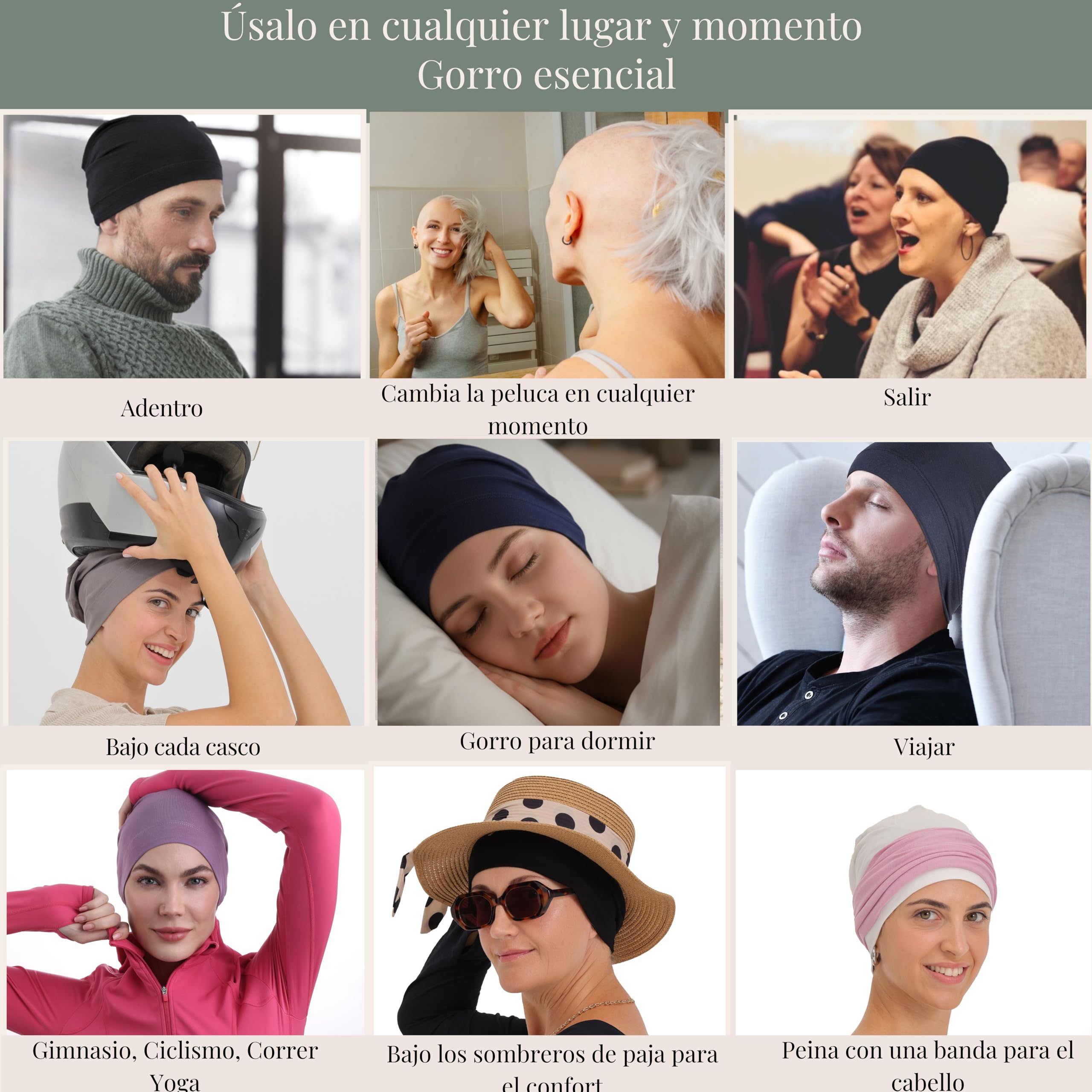 Deresina Gorro de Quimioterapia de Bambu para Mujeres y Hombres – Ultrasuave, Ligero y Transpirable, Ideal para Alopecia y Caida del Cabello, Todo el Ano, Alternativa a la Peluca - 4