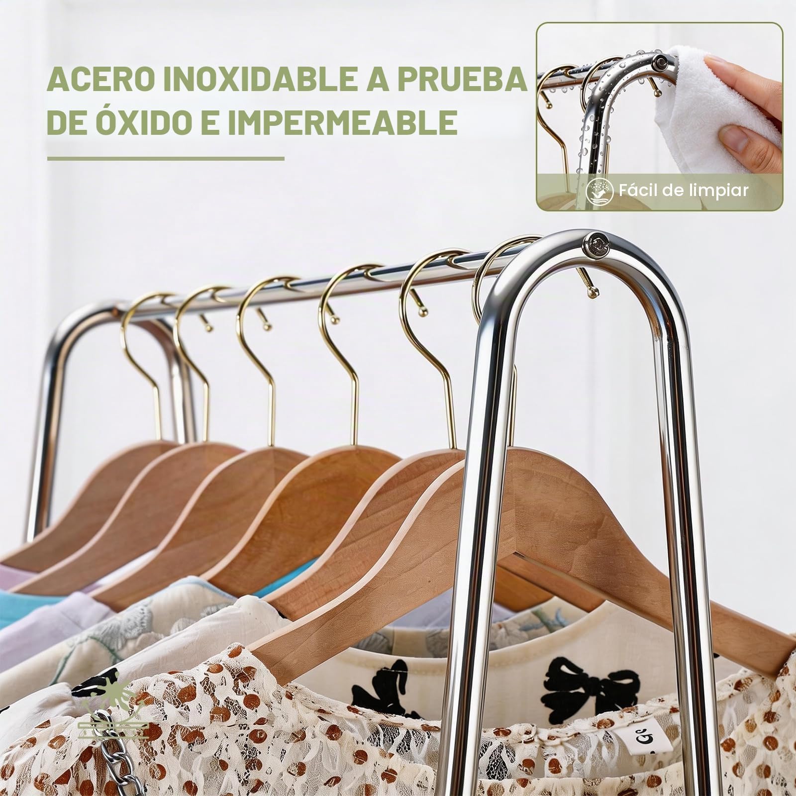 Perchero metálico, perchero con zapatero, barra para colgar ropa Para dormitorios, salones u otras habitaciones pequeñas