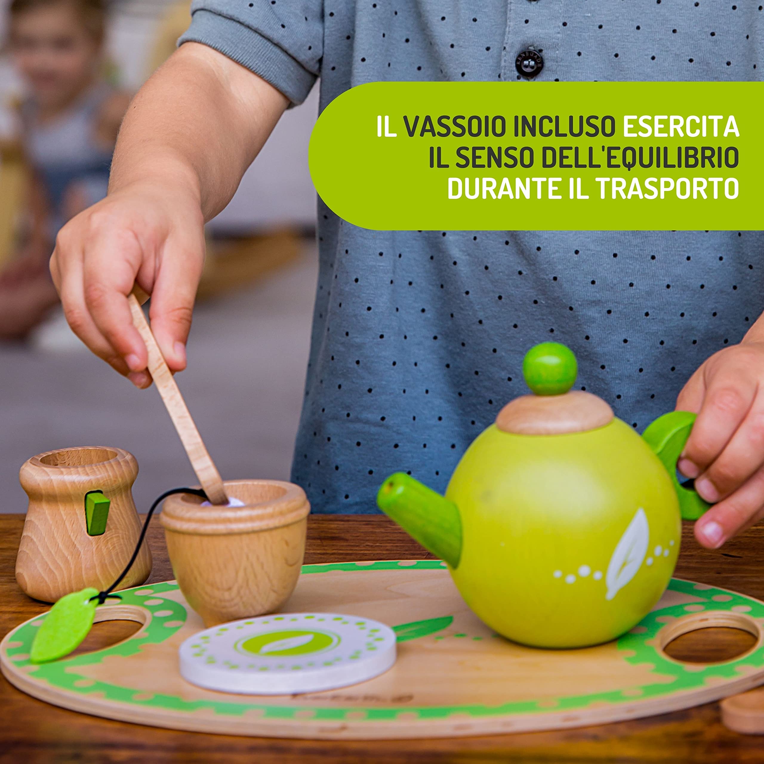 Leoark cucina per babini in legno, giocattolo per babini, gioco con
