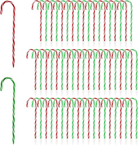 Bolígrafos de bastón de caramelo, 60 bolígrafos de caña de rayas de Navidad, bolígrafo con forma de paraguas con tinta negra para regalo de aula,