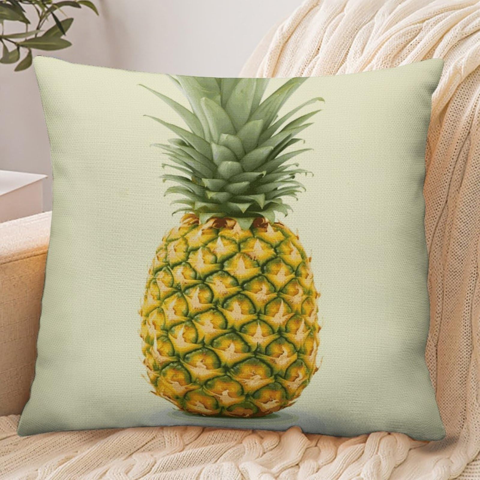 Fekiloot Style Fresh Pineapple Pillowcase Pillow Sham Pillow Case