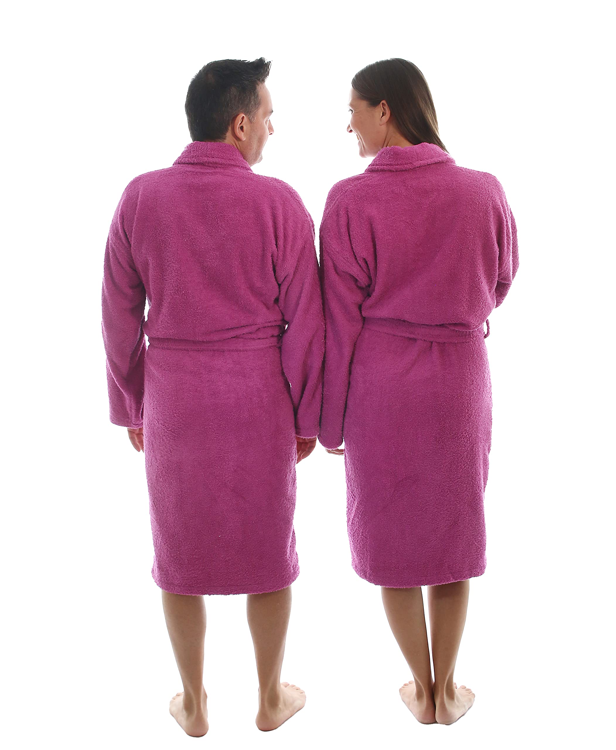 LEBENGOOD - Accappatoio unisex da donna e uomo, 100% cotone spugna americana 400 g, con cintura, tasche, perfetto per la doccia, come vestaglia morbida o come asciugamano