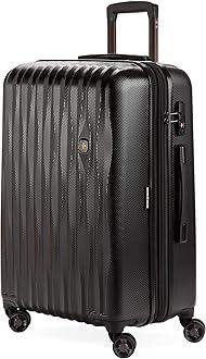 Swiss GearSwissGear 7272 Hardside Luggage Collection (Black, Checked-Medium)