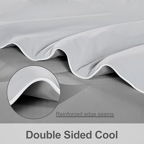 Miniatura 7 de Q-Max 0.4+ - Edredón refrescante Queen para personas que duermen con calor y sudores nocturnos, manta de verano suave, transpirable, ligera con tela