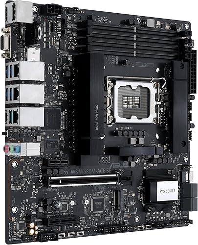 Miniatura 4 de ASUS Pro WS W680M-ACE SE Intel LGA 1700 mATX BMC AST2600 placa base para estación de trabajo, PCIe 5.0x16, DDR5, memoria ECC, 2xIntel 2.5 GB LAN,