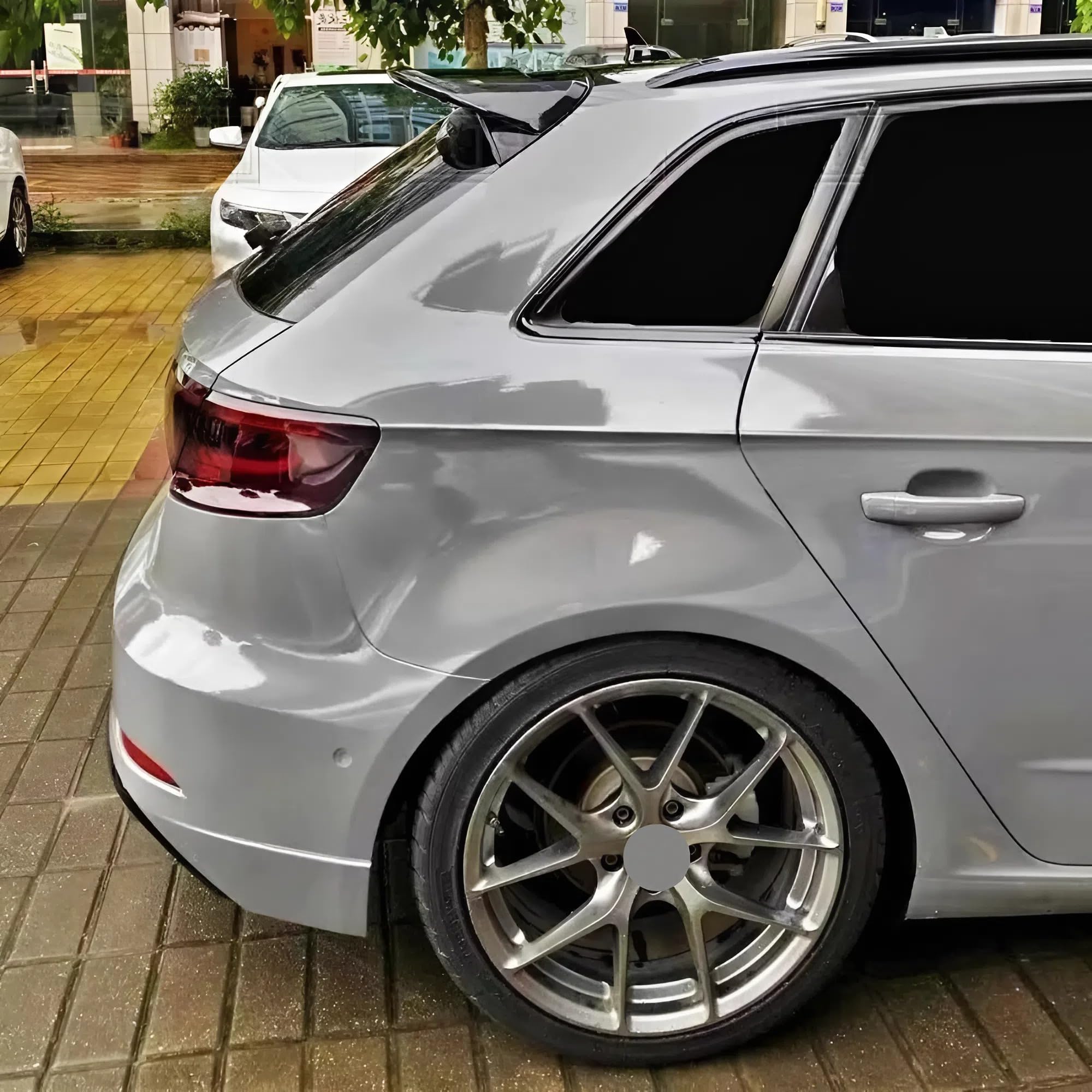 Alerón trasero para Audi A3 (8 V) 5 puertas Hatchback 2014-2020 lacado piano negro ABS