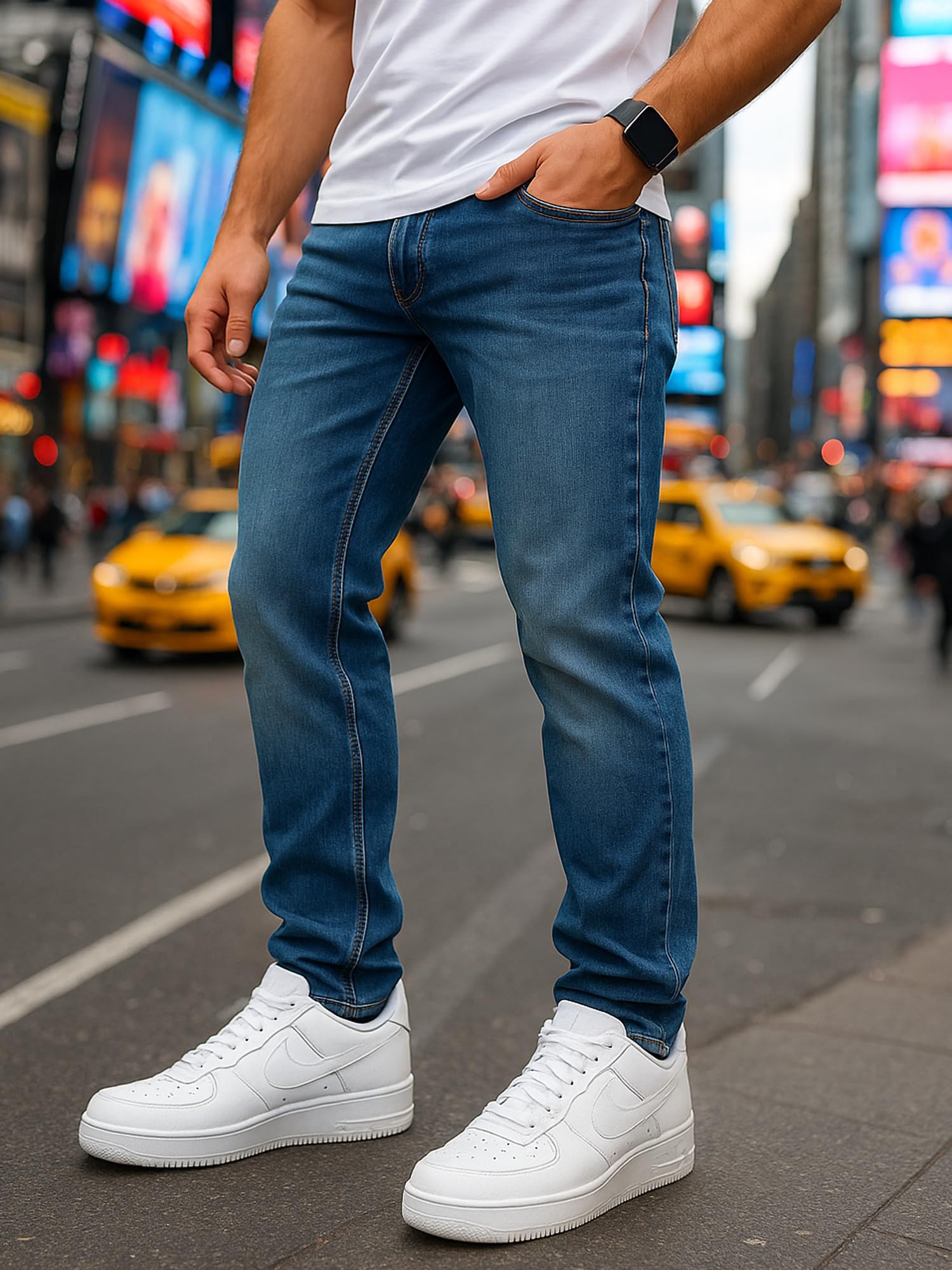 JACK & JONES Infinity Herren Jeans Mike ARIS Comfort Fit Denim Herrenhose