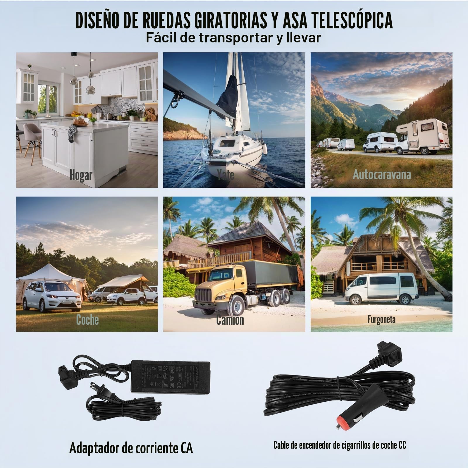 VEVOR Refrigerador para Automóvil, Congelador Portátil de Doble Zona de 115 L con Ruedas y Asa, -20~20 ℃, Refrigerador con Compresor de 1005 x 571 x 522 mm para Exteriores, Campamentos, ≤ 45 dB
