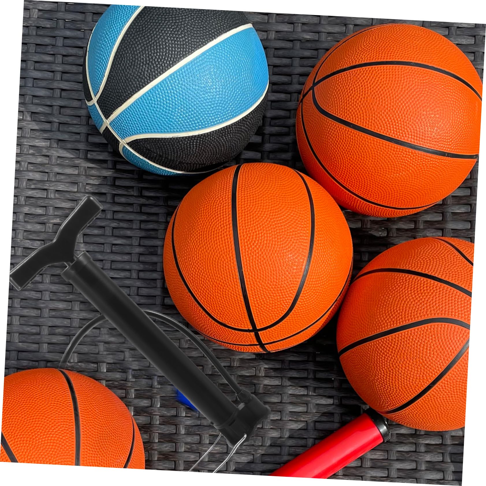 HANABASS 4piezas Bomba De Aire Portátil para Balones De Baloncesto y Fútbol Inflador Manual Compacto y Ligero para Uso Casa y Movimiento Diseño Amigable y Duradero
