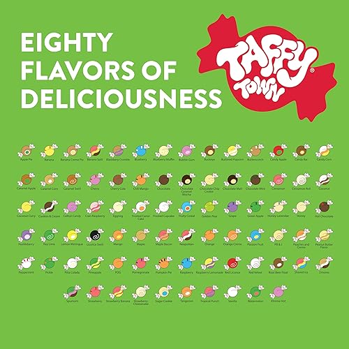 Miniatura 16 de Taffy Town Saltwater Taffy - Mezcla tropical Gourmet Caramelos estilo turrón Suave y delicioso Bocadillos Sumer Party Good Candies 3.5 oz
