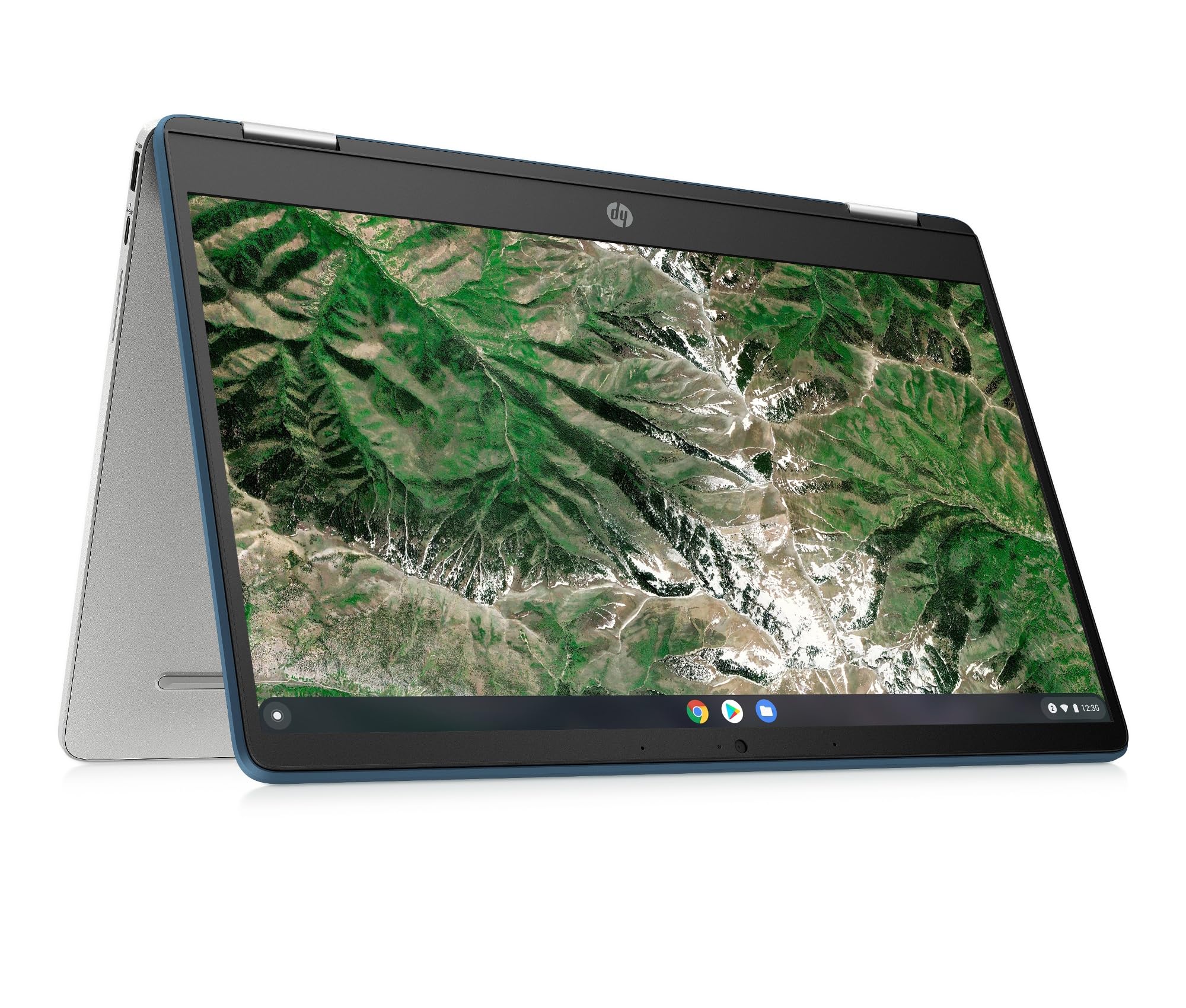 HP Chromebook x360 14a-ca0001sl, Intel Celeron N4120, 4GB RAM LPDDR4, eMMC da 64GB, Display Touch da 14" FHD, IPS, Antiriflesso, Scheda grafica Intel UHD 600, Wi-Fi, ChromeOS, Webcam HD, Forest Teal