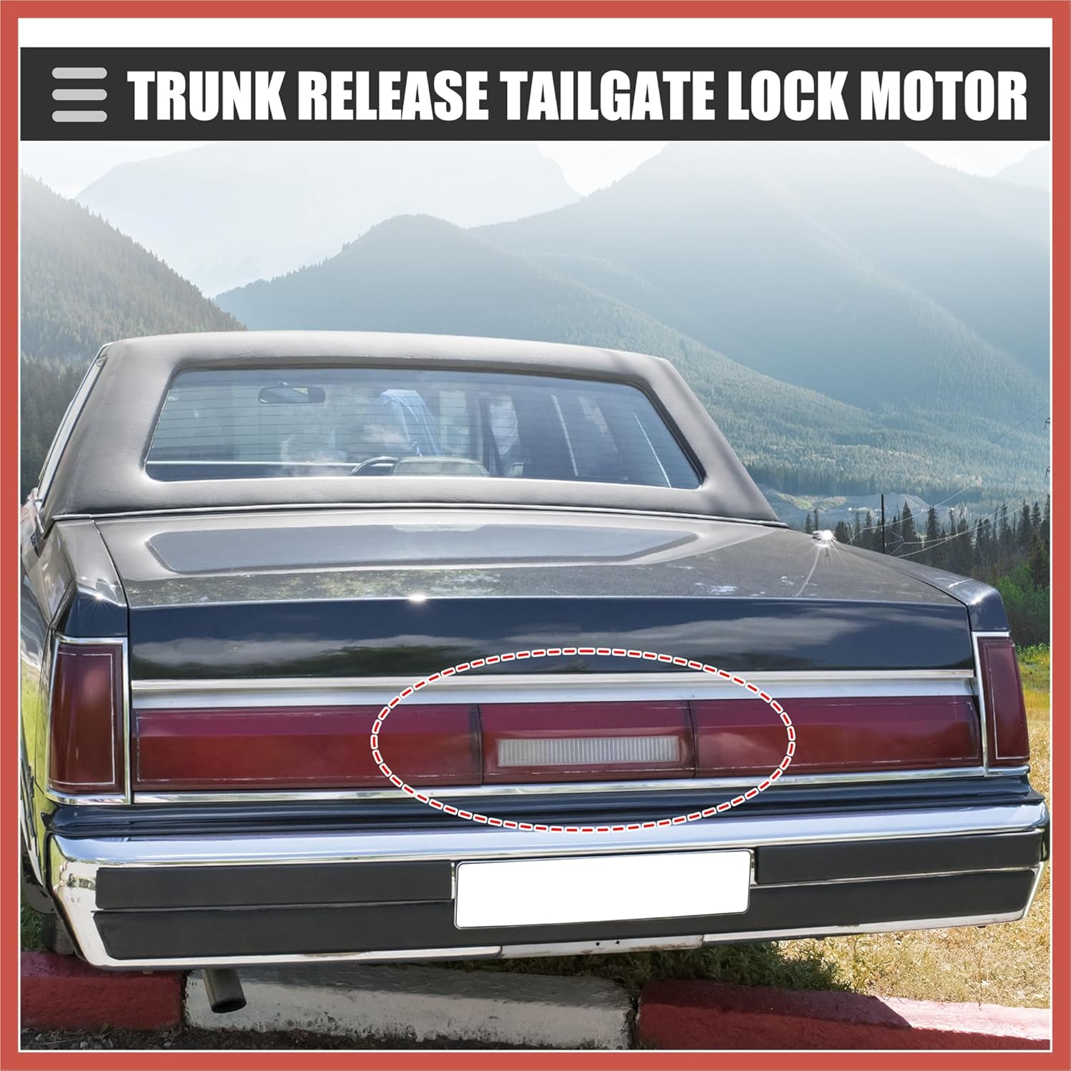 ACROPIX Trunk Pull Down Motor, Rear Trunk Release Tailgate Lock Motor, for Lincoln Town Car 1985-2002, Metal Plastic, Black Car Parts