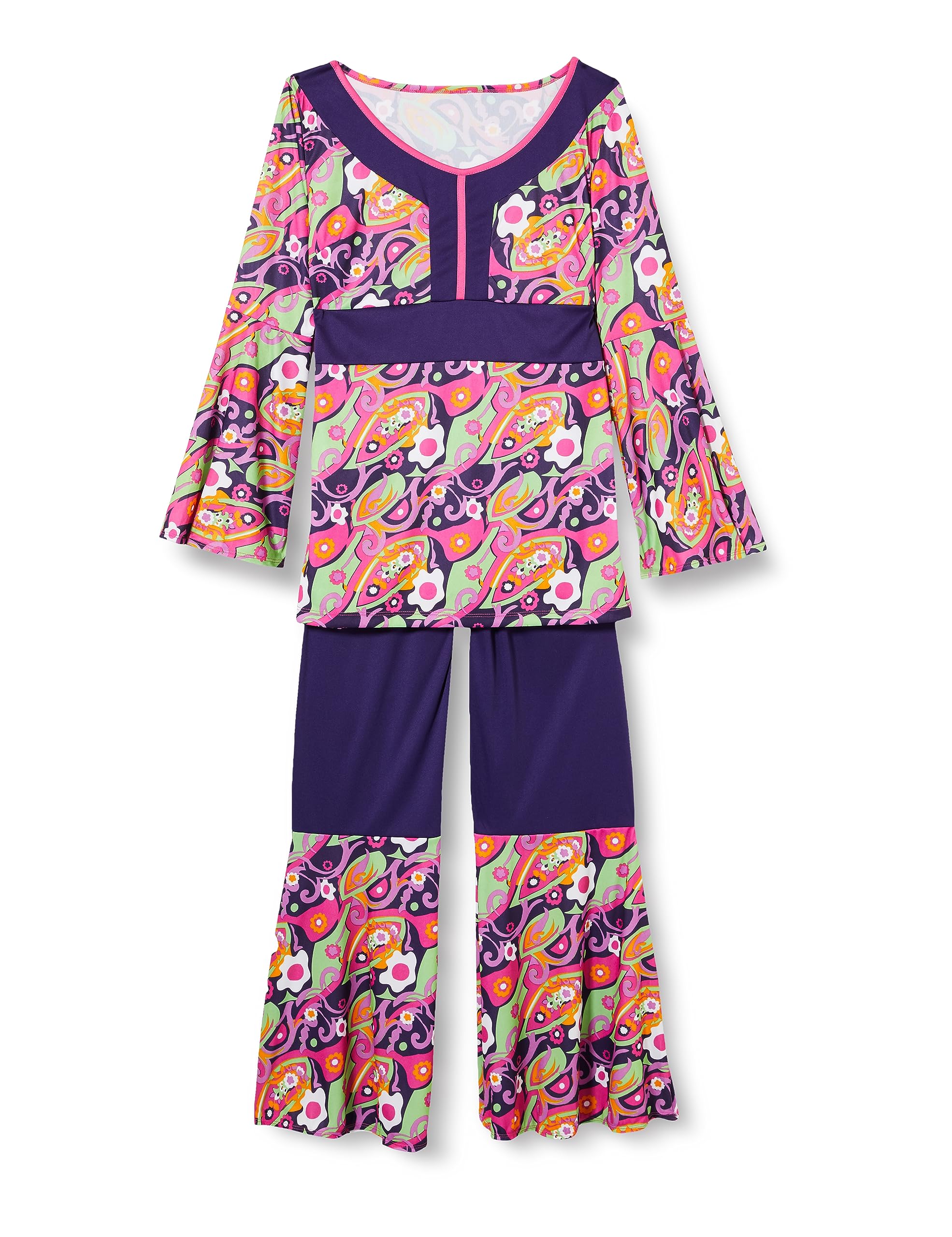 amscan (PKT) (9906999) Adult Ladies Hippy Chick Costume (UK 12-14)