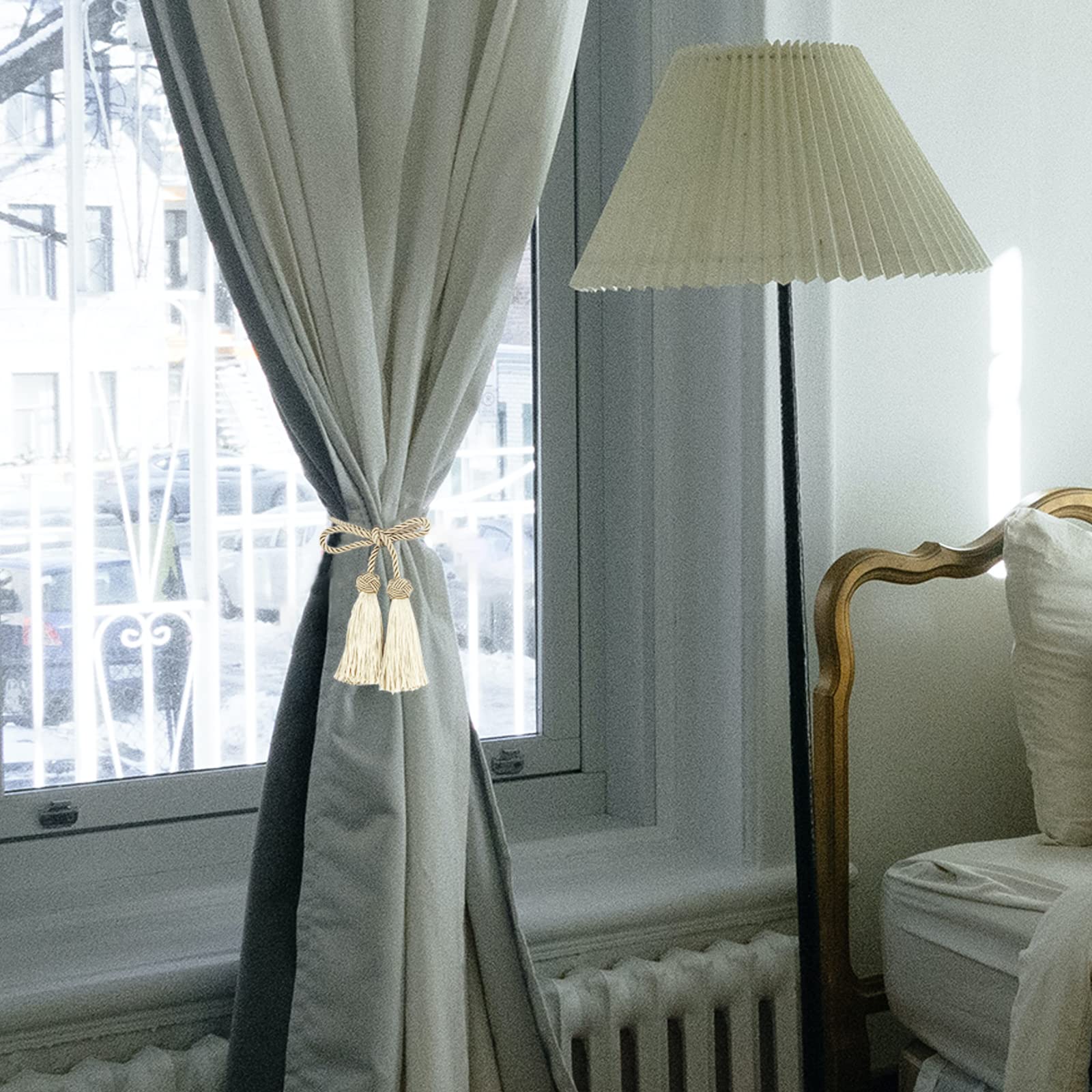 カーテン4枚組タッセル付。 Amazon.co.jp: DIFEIUKI カーテン タッセル ロープ 4個セット カーテン