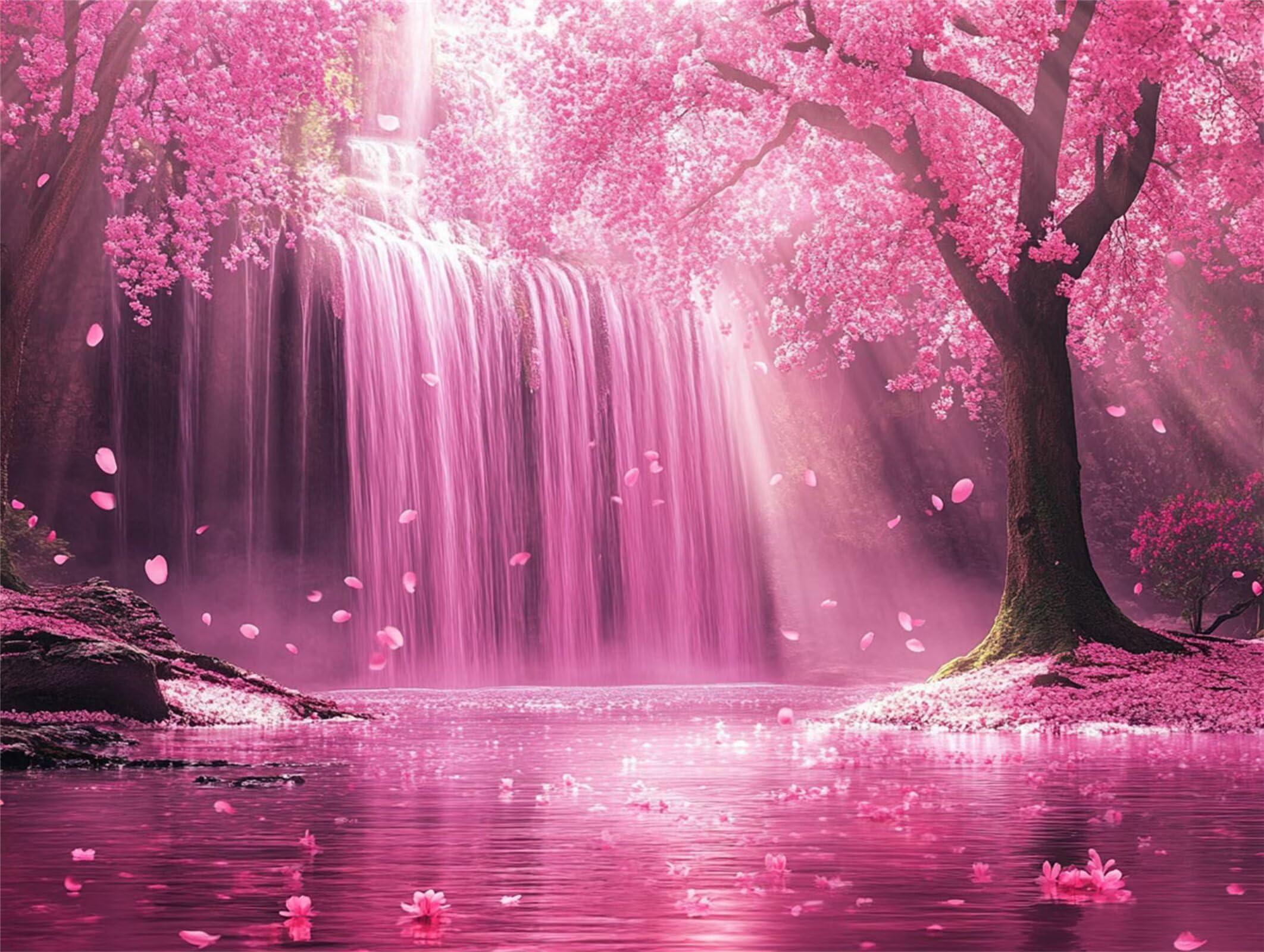 Pintar por Numeros Cascada Pinturas Acrilicas Paisaje Pintura por Numeros Lienzos para Pintar, Pintura Acrilica Manualidades, Decoración para Hogar, Regalos Cumpleaños, 90x120cm Sin Marco, q-724