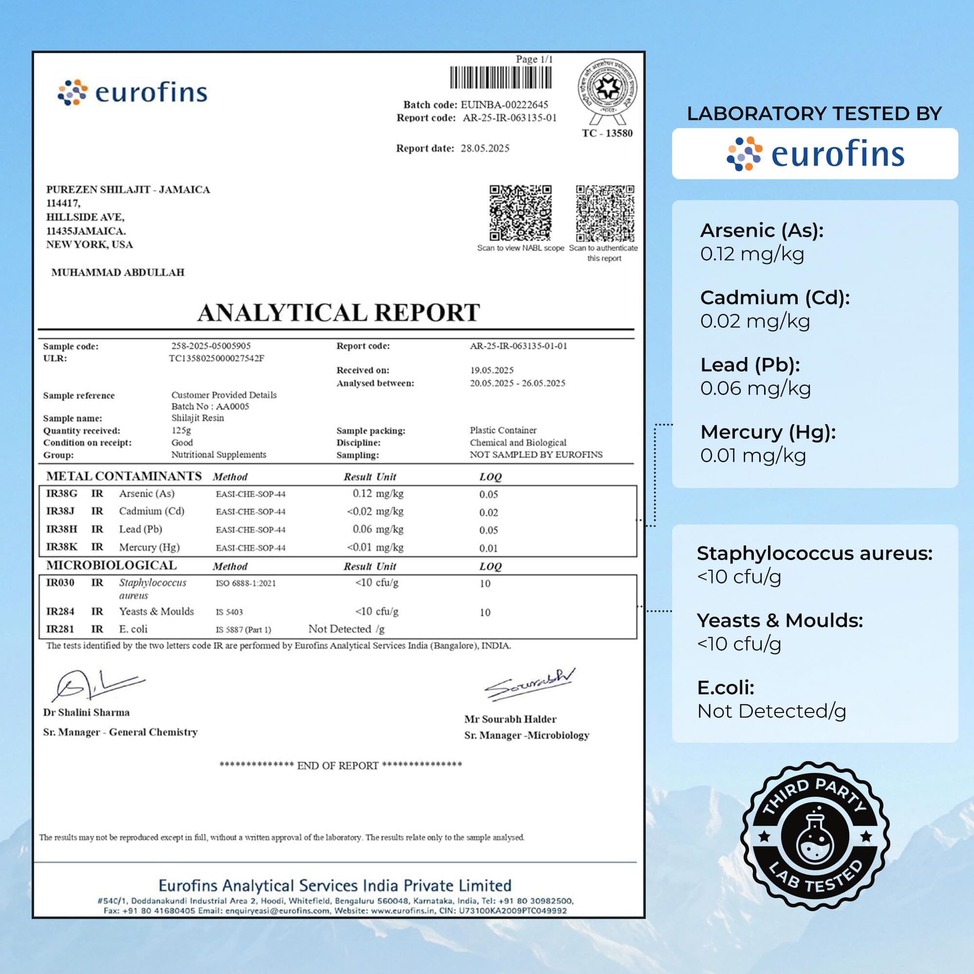 Pure Himalayan Organic Shilajit Resin, Gold Grade, 30g – 75%+ Fulvic Acid, 85+ Trace Minerals, 75 Servings – Natural Energy, Stamina & Muscle Support for Men & Women – with Lab Test Report. — Amazon image 2