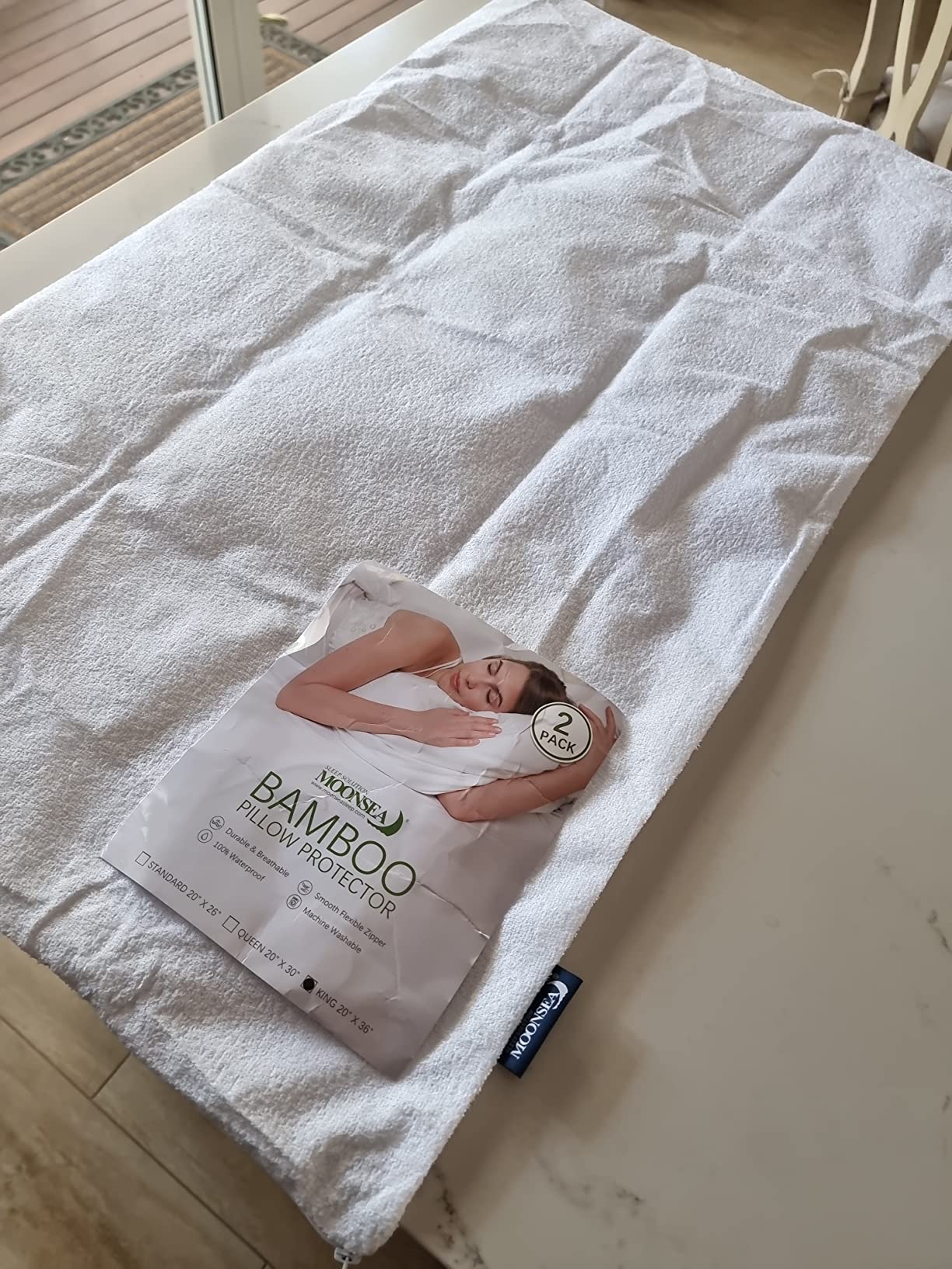 Moonsea 18x18 Waterproof Pillow Covers Set of 4 for Square Throw Pillow