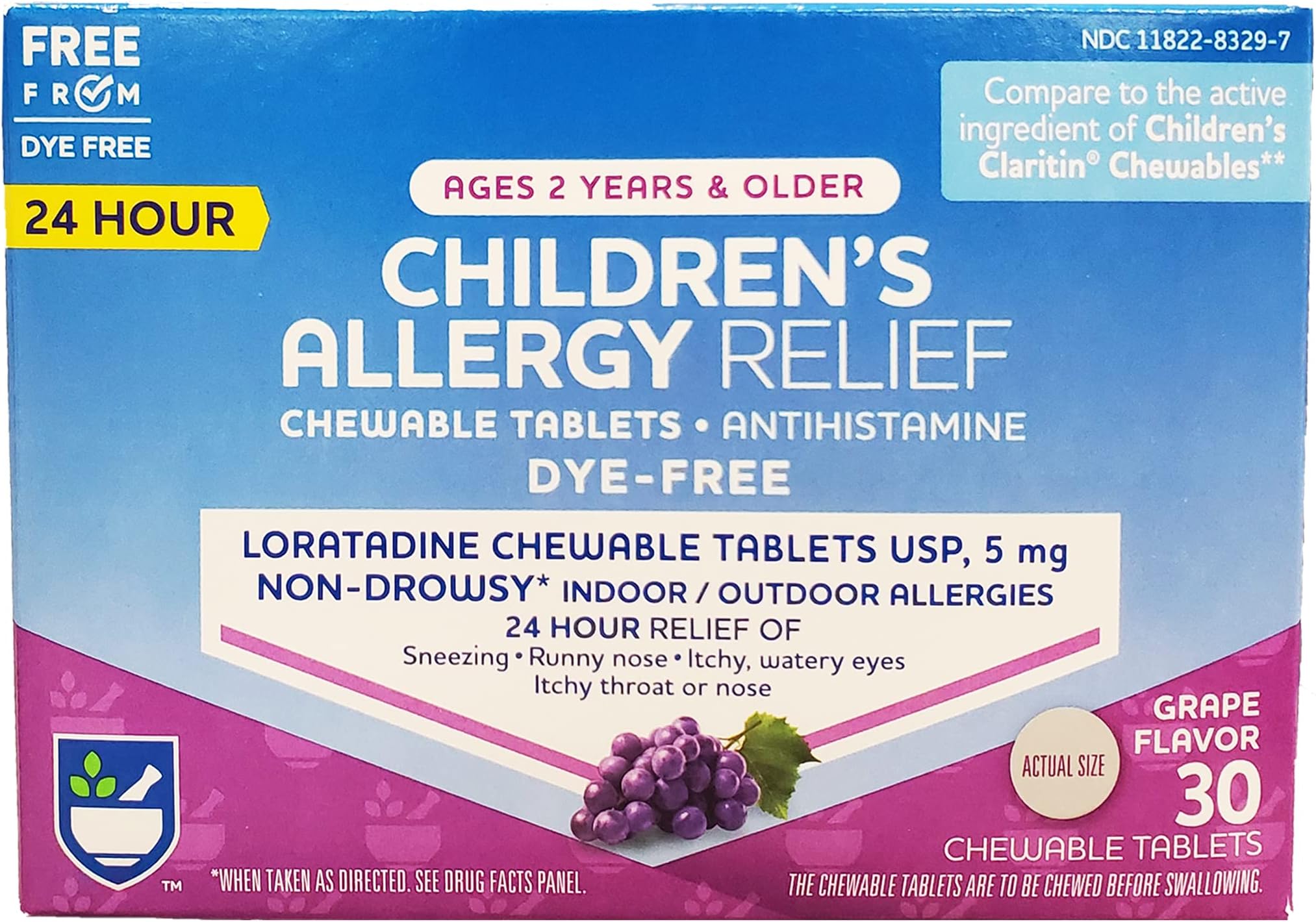 Amazon.com: Rite Aid Children's Non-Drowsy Allergy Relief Chewable ...
