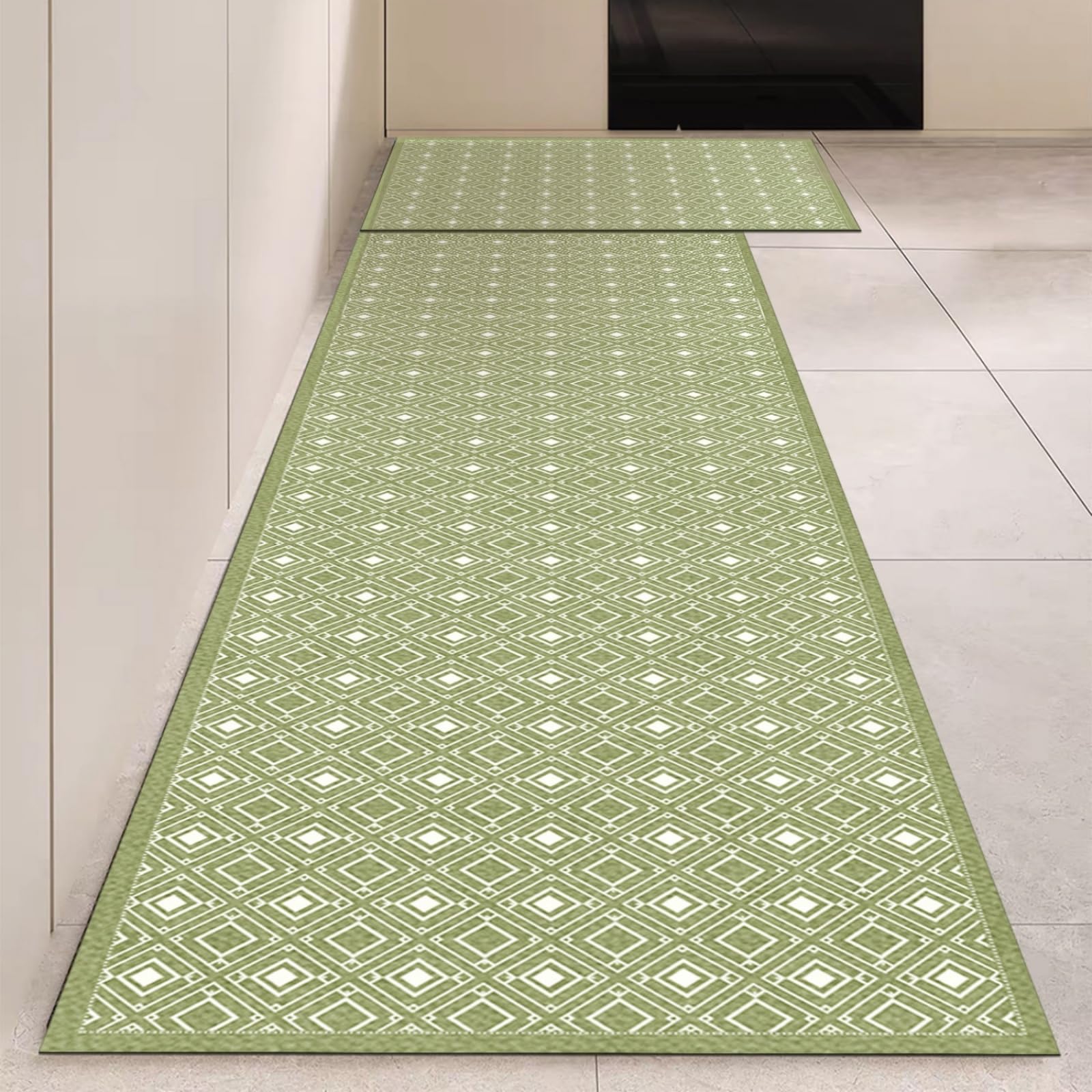 Alfombra vinílica de cocina geométrica de 50x80 cm ideal para un hogar moderno