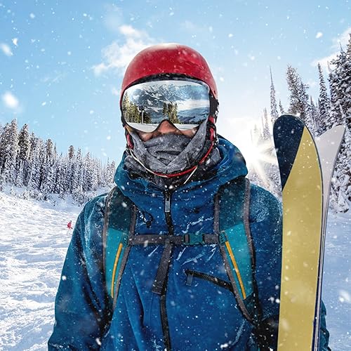 Miniatura 7 de POPOACTI Gafas de esquí OTG Snowboard Gafas de nieve con protección magnéticaantivaho y UV400, lente HD sin marco, para hombres, mujeres y jóvenes