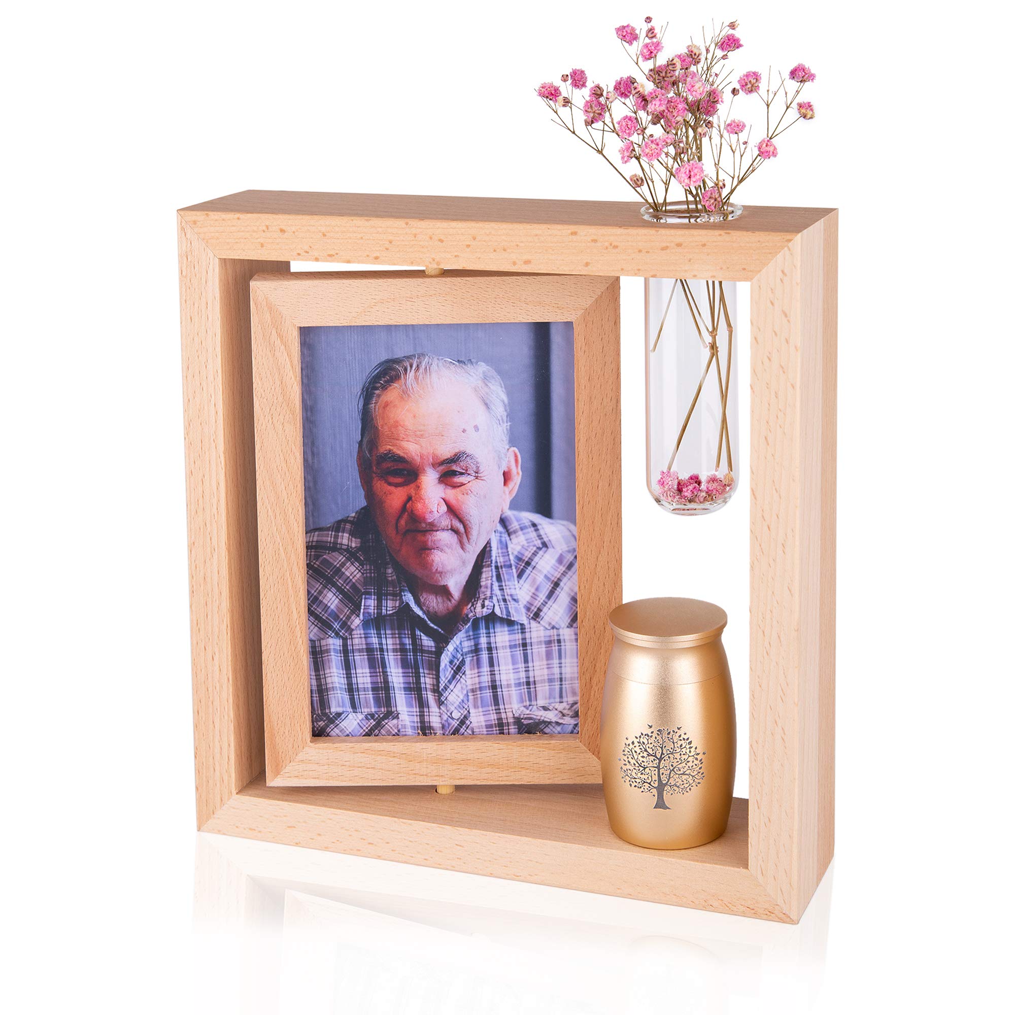 Memorial Gift Set For Loss Of Loved One - Picture Frame Holds 4x6 Photos & Small Keepsake Urn For Ashes, Sympathy Condolence Gift - View #6