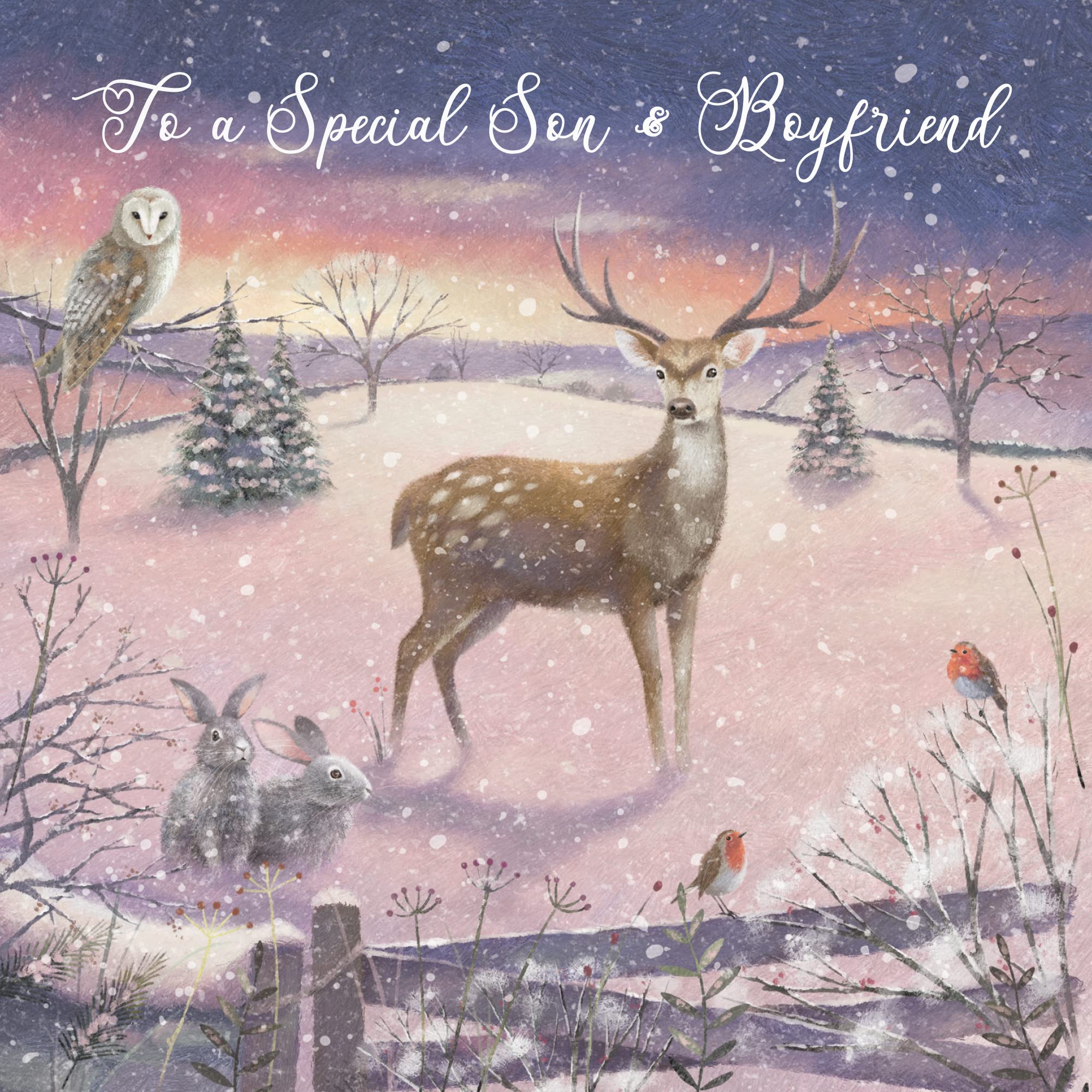 Hunts England, Son And Boyfriend Christmas Card, 'The Stag', To A Special Son & Boyfriend, Card, Milo's Gallery Collection - Image 2