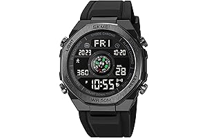 Men's Digital Countdown Watch Military Pedometer