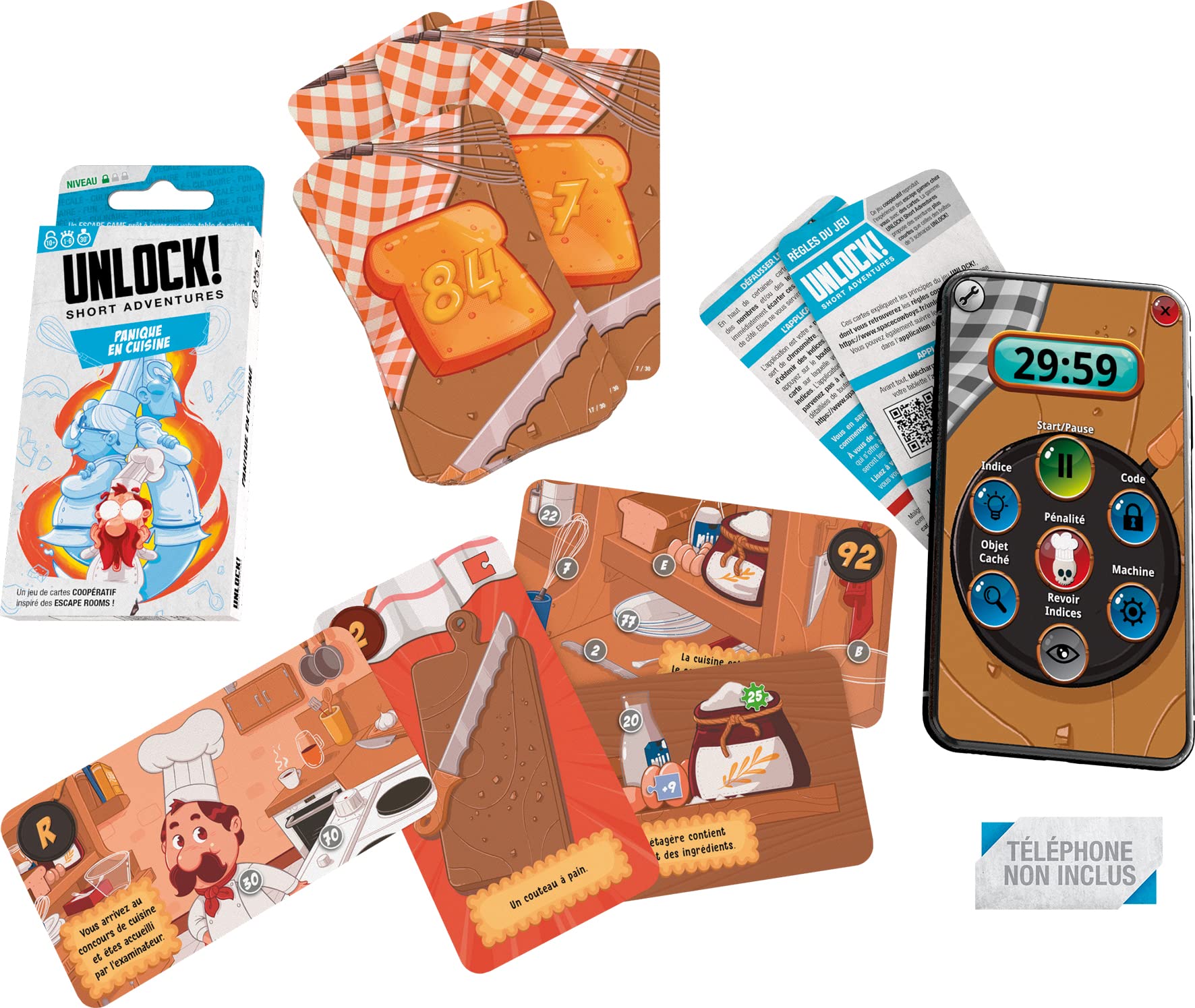 Gioco Unlock! Short Adventure 1: Panico In Cucina – Gioco Di Carte Cooperativo, 30 Min, Asmodee