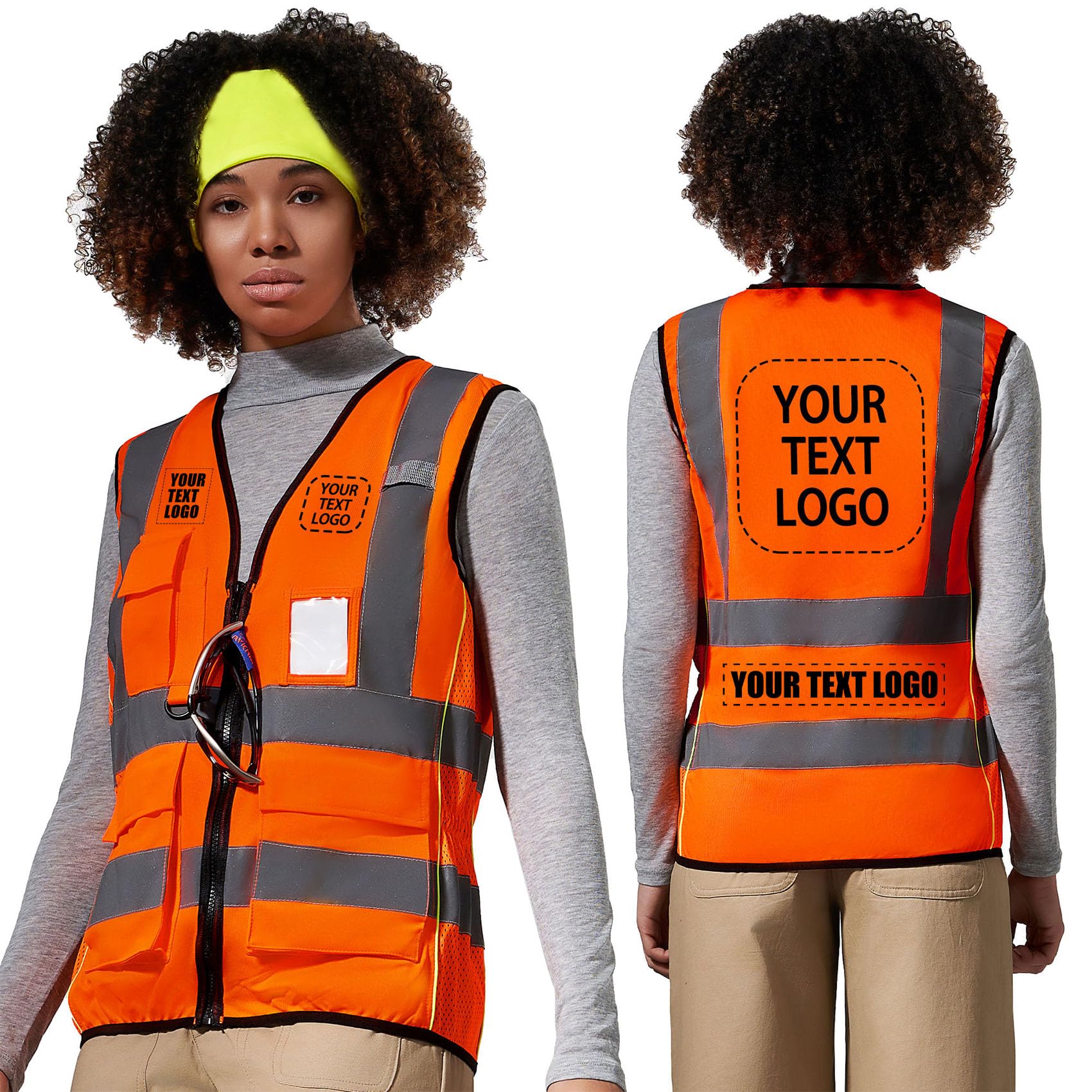 A-SAFETY High Visibility Reflective Safety Vest Customize Logo (XS-8XL)