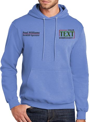 TEEAMORE Custom Embroidered Hoodie Men Women Personalized Embroidery Hoodie Add Your Embroidery Text Hooded Sweatshirt