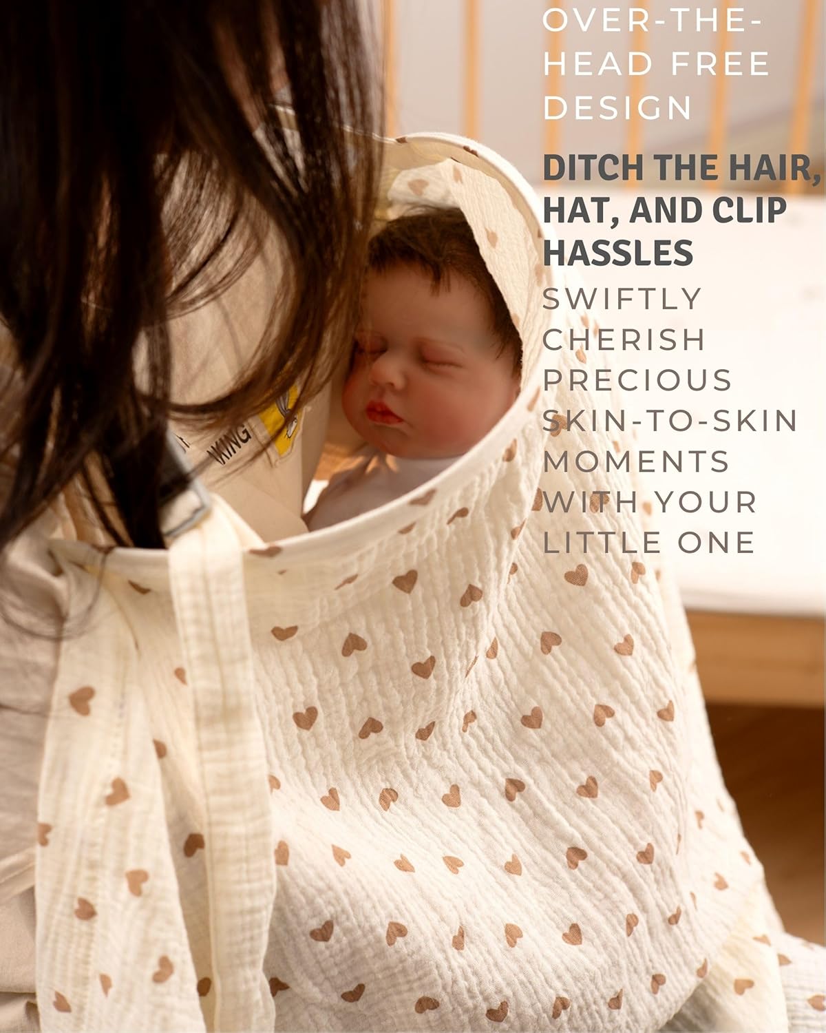 Nursing Cover Up for Breastfeeding - 1 Pack Quick Magnetic Closure Breastfeeding Cover Up for Mom with 100% Cotton Muslin | Nursing Clothes for Breastfeeding | Breastfeeding Essentials