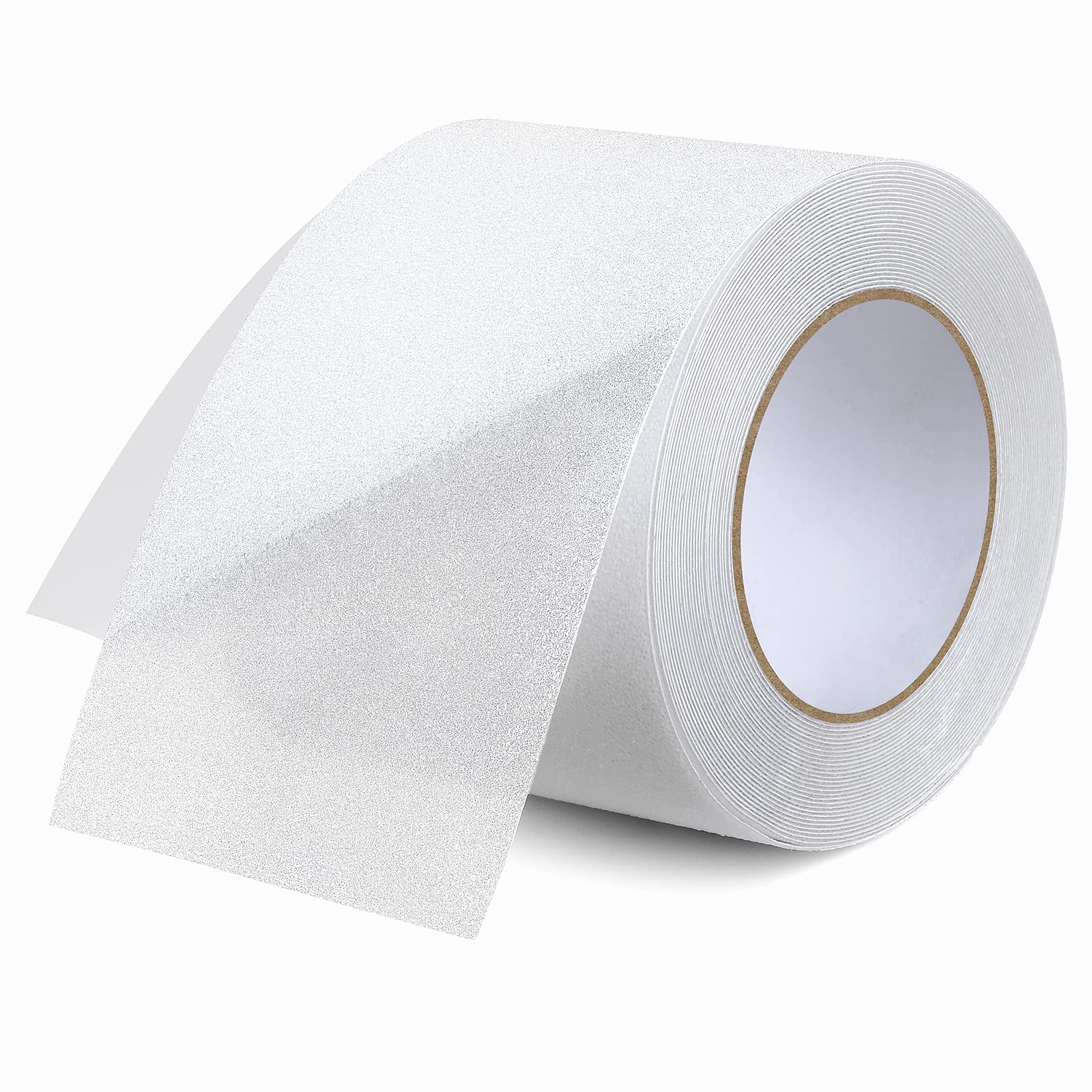 Qingluan Anti Slip Tape, Grip Tape for Stairs Indoor Waterproof, Rubber Grip Tape for Tubs, Stairs, Boats (Clear, 4 Inch x 60 Feet)