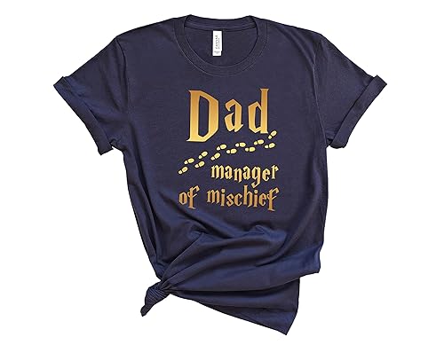 Mischief Managed Dad Shirts for Dad, Magical First Fathers Day Gift, Dada Shirt for Men, Daddys Birthday Present, Gifts from Son Daughters,