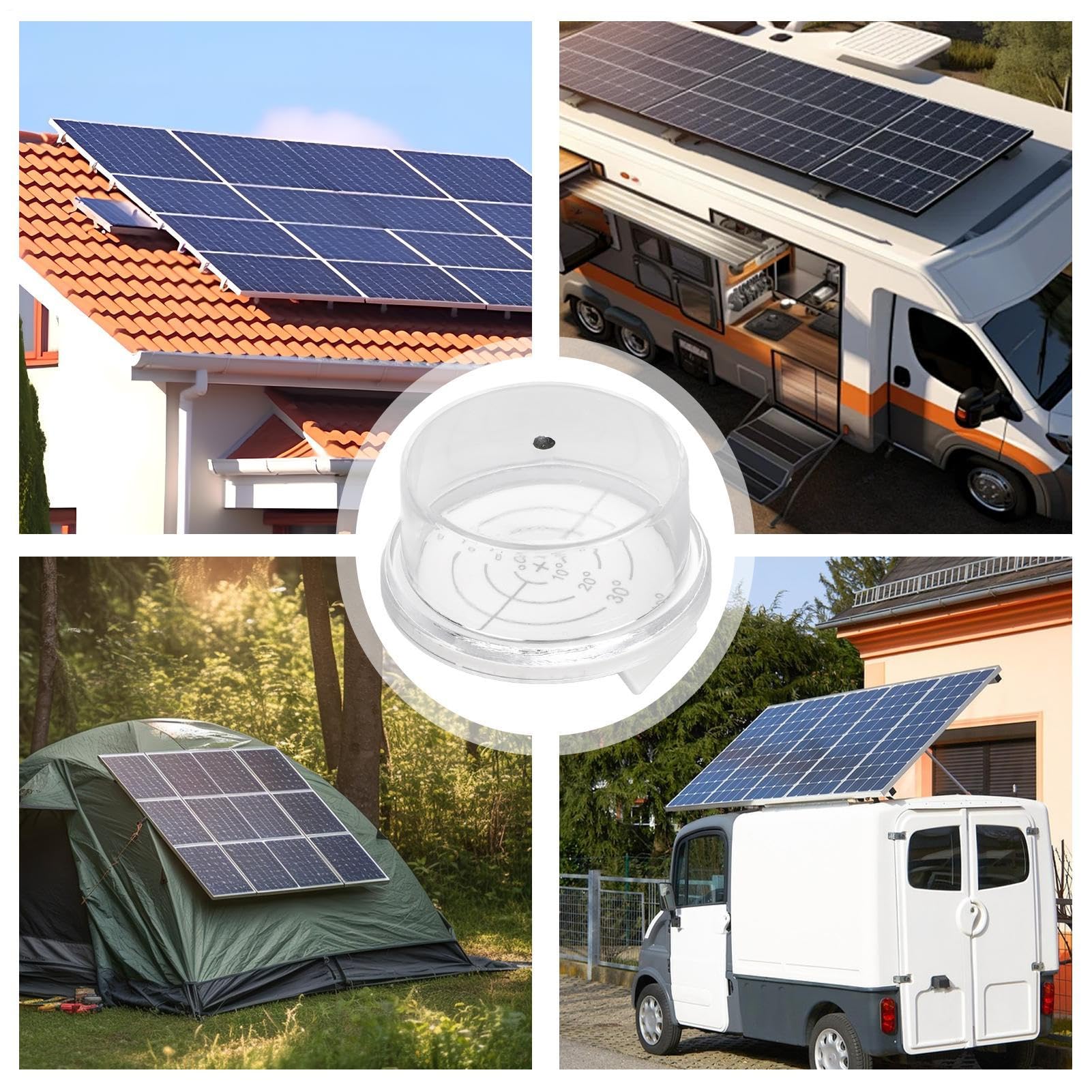 Solarwinkelführer | Solar Tracker -Tool | Solarpanel -Ausrichtung Tool | Resistant Solar Winkel Einstellen Sie Messgerät Sonnenwinkel Finderhandbuch, Mehrzweck -Solarpanelzubehör für faltbare tragbare