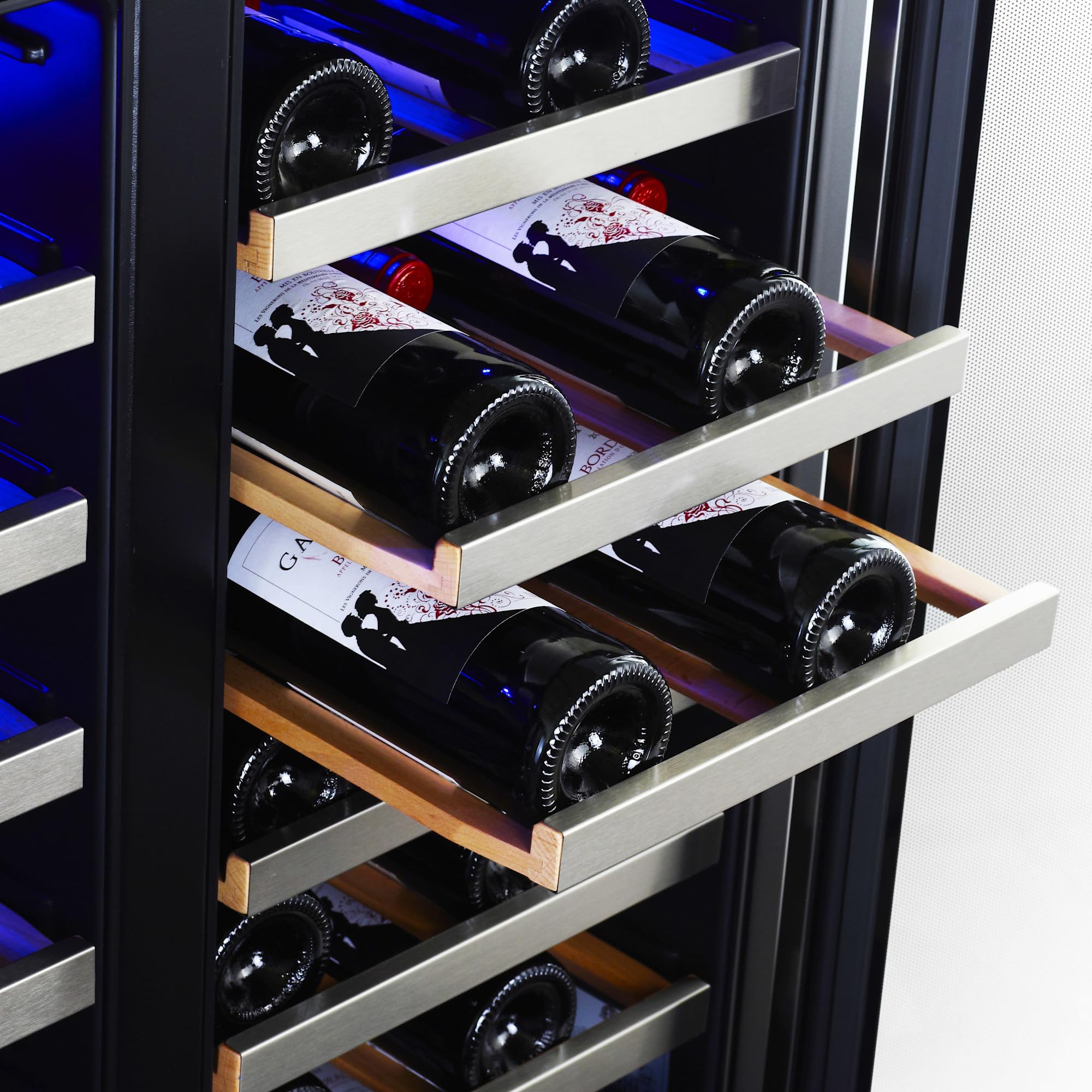 EdgeStar Cwr5631fd 30-Inch 56 Bottle Built-In Dual Zone French Door Wine Cooler on Fridge.com - View 6