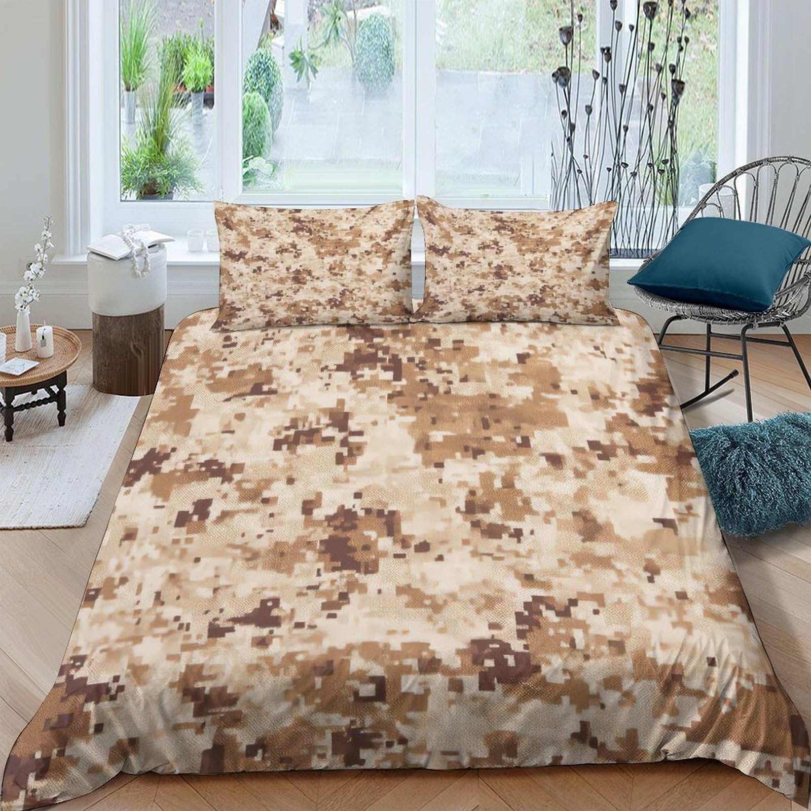 Ctjqhvkz Style-5 3D Printed Abstract Earth Tone Fitted Sheet Microfiber Soft Breathable Marble Pattern Mattress Cover For Bedroom Guest Room Decor Single（135X200cm）