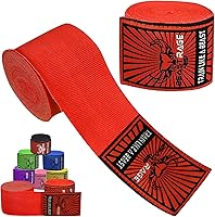 Vista 1 de BEAST RAGE Vendas para manos de boxeo para MMA Kickboxing, muñequeras profesionales para adultos de 180" con banda elástica semi-elástica, guantes