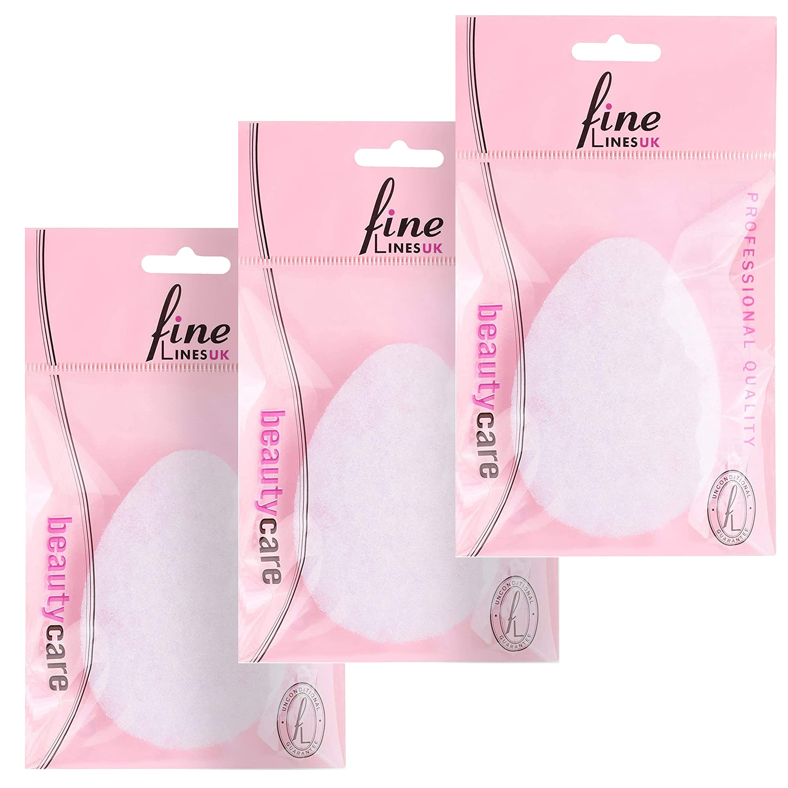 Fine Lines - Exfoliating Face Scrub Sponge, Pack of 3 | Tear Drop Scrubber | Shower Sponge for Cleansing, Ideal Before Makeup | Travel Wash Exfoliating for Women and Men