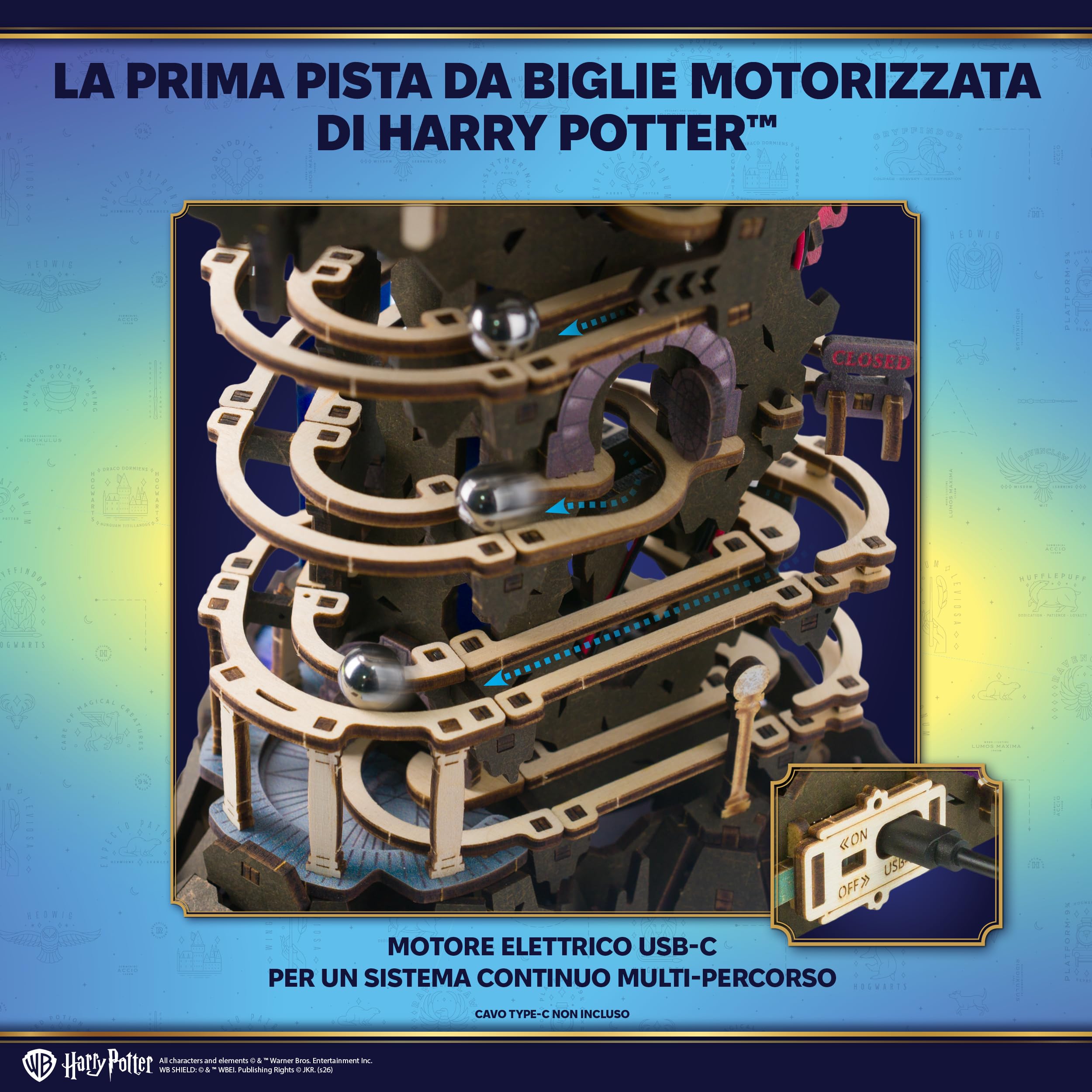 UGEARS Harry Potter Banca dei Maghi Gringott – Pista da Biglie Puzzle 3D in Legno, Modellismo da Costruire Adulti, Modellini da Costruire per Adulti, Rompicapo in Legno, Costruzioni, Hobby Creativi