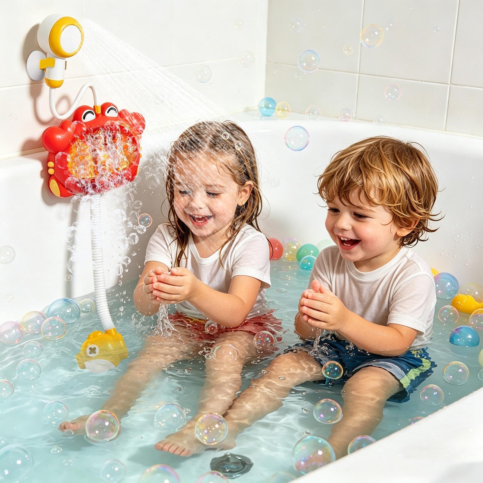Pomme Douche Jouet Pour Jouet Crabe Forme Un Crache Bulles Et Eau