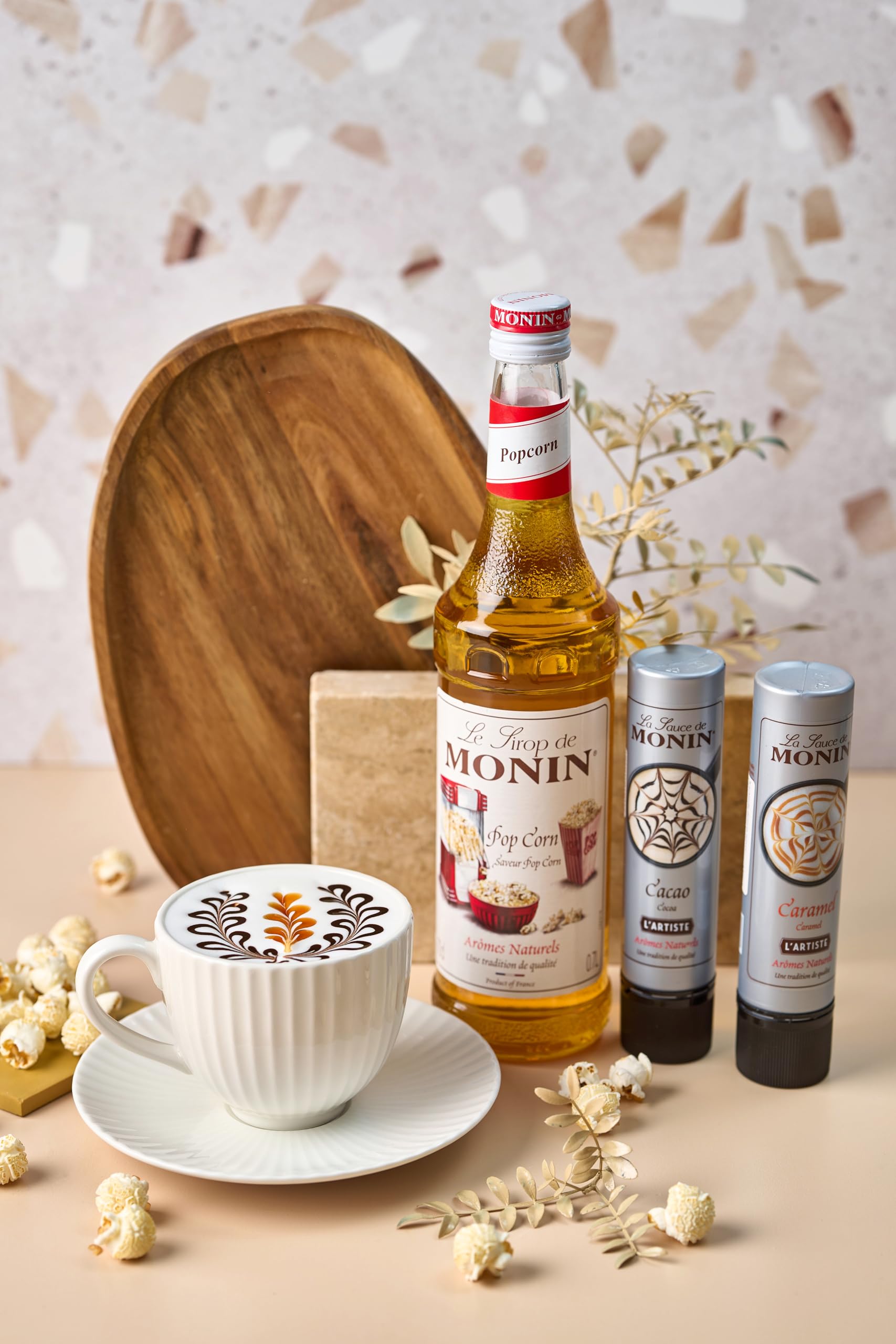 MONIN Sirop de Pop Corn pour Café, Cappuccino et Chocolat Chaud - Arômes Naturels - 70cl