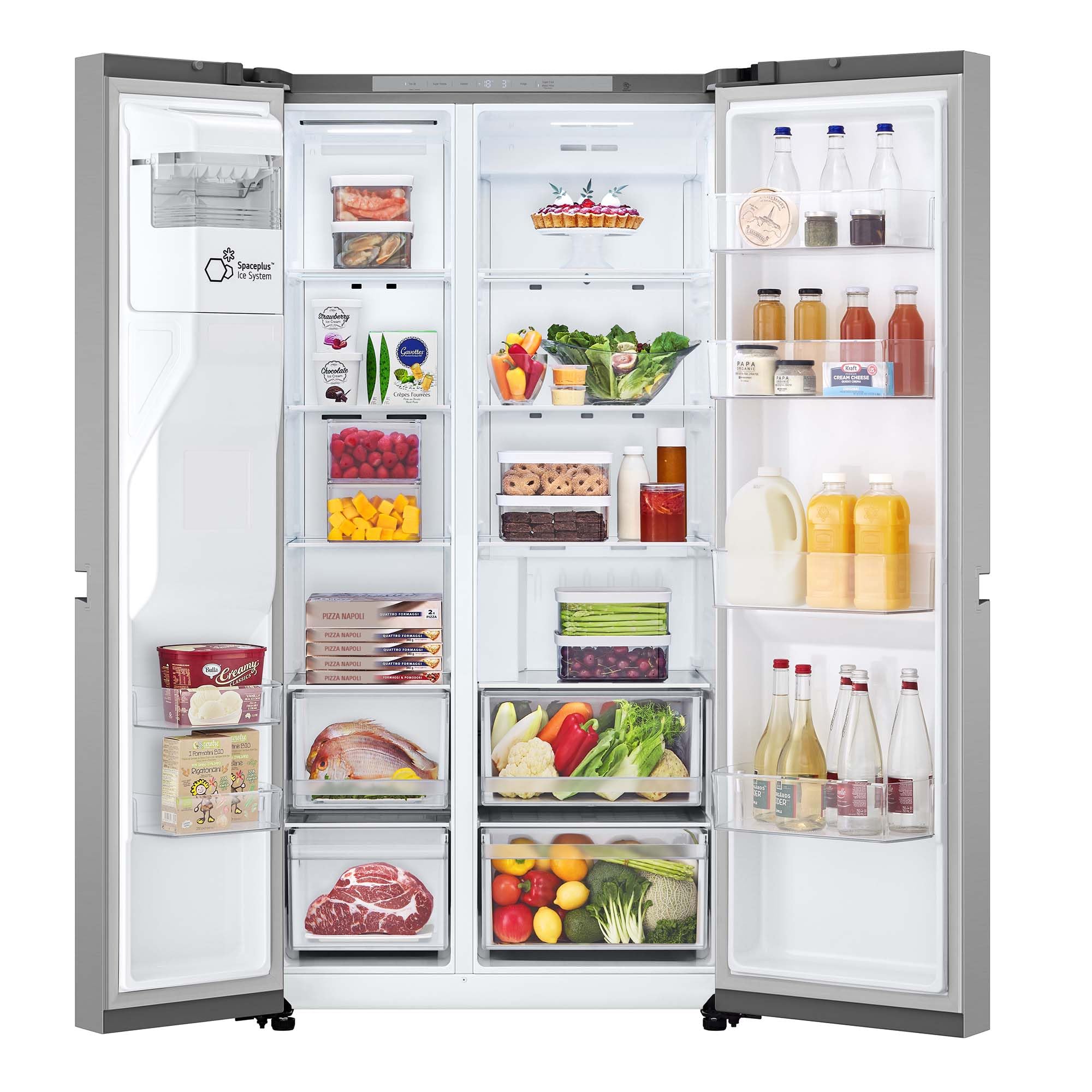LG GSLC40PYPE - Frigorífico Side by Side, Serie 400, Clasificación E, 641 L, Inox Anihuellas