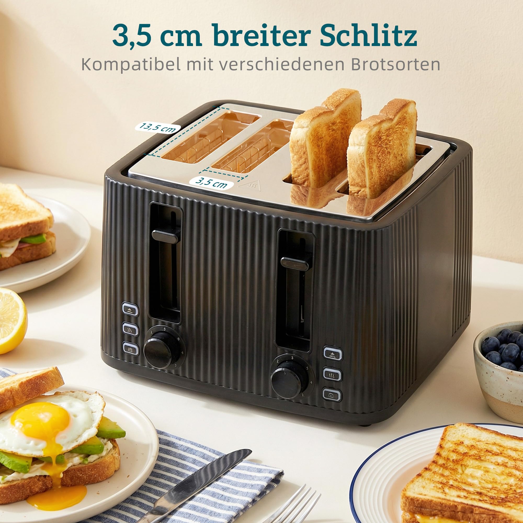 HOMCOM Hervidor eléctrico Tostadora Olla de huevos Set 1,7 L 2200 W Acero inoxidable Hervidor rápido con filtro antical Tostadora 4 rebanadas con 7 niveles de bruñido