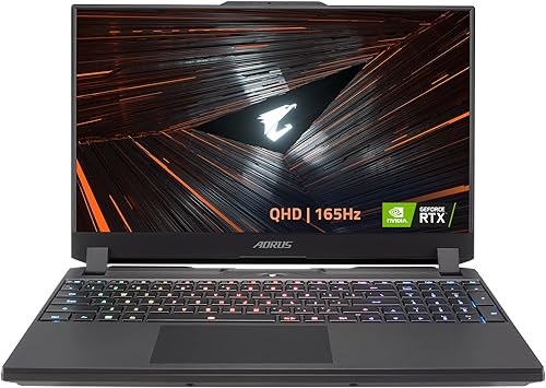 GIGABYTE AORUS 15 XE4 156 QHD 165Hz Gaming Notebook Intel Core i7-12700H 23GHz 16GB RAM 1TB SSD NVIDIA GeForce RTX 3070 Ti 8GB Windows 11 Home negro