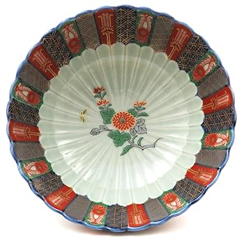 波佐見焼　林九郎窯染錦地紋　銘々皿小皿金彩 楽天市場】青海波地紋雪輪 銘々皿【波佐見焼き】石丸陶芸林九郎