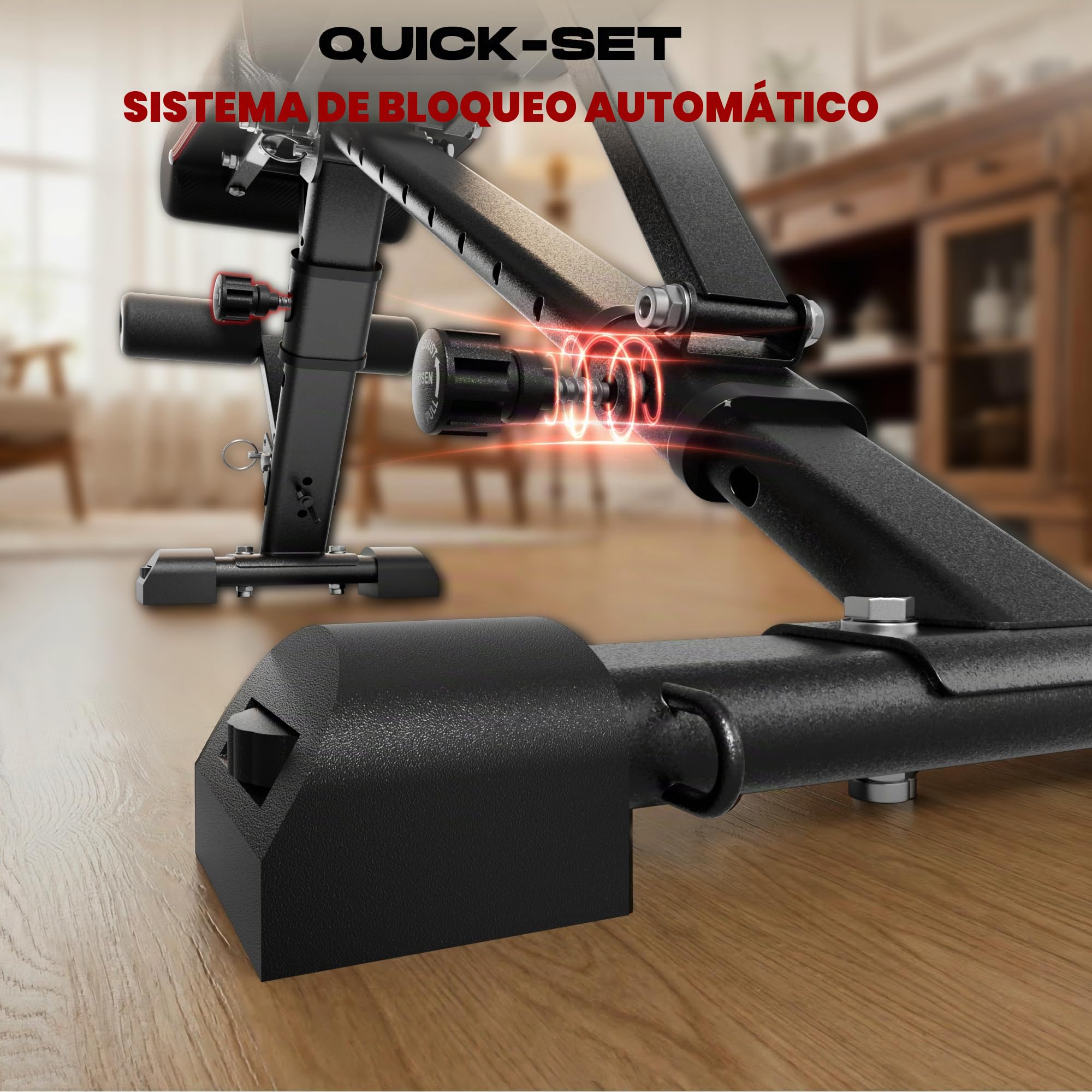 Banco de pesas plegable, multifunción, entrenamiento con respaldo ajustable, banco de entrenamiento inclinado para entrenamiento de cuerpo entero, carga de estimulación de 300kg/400kg