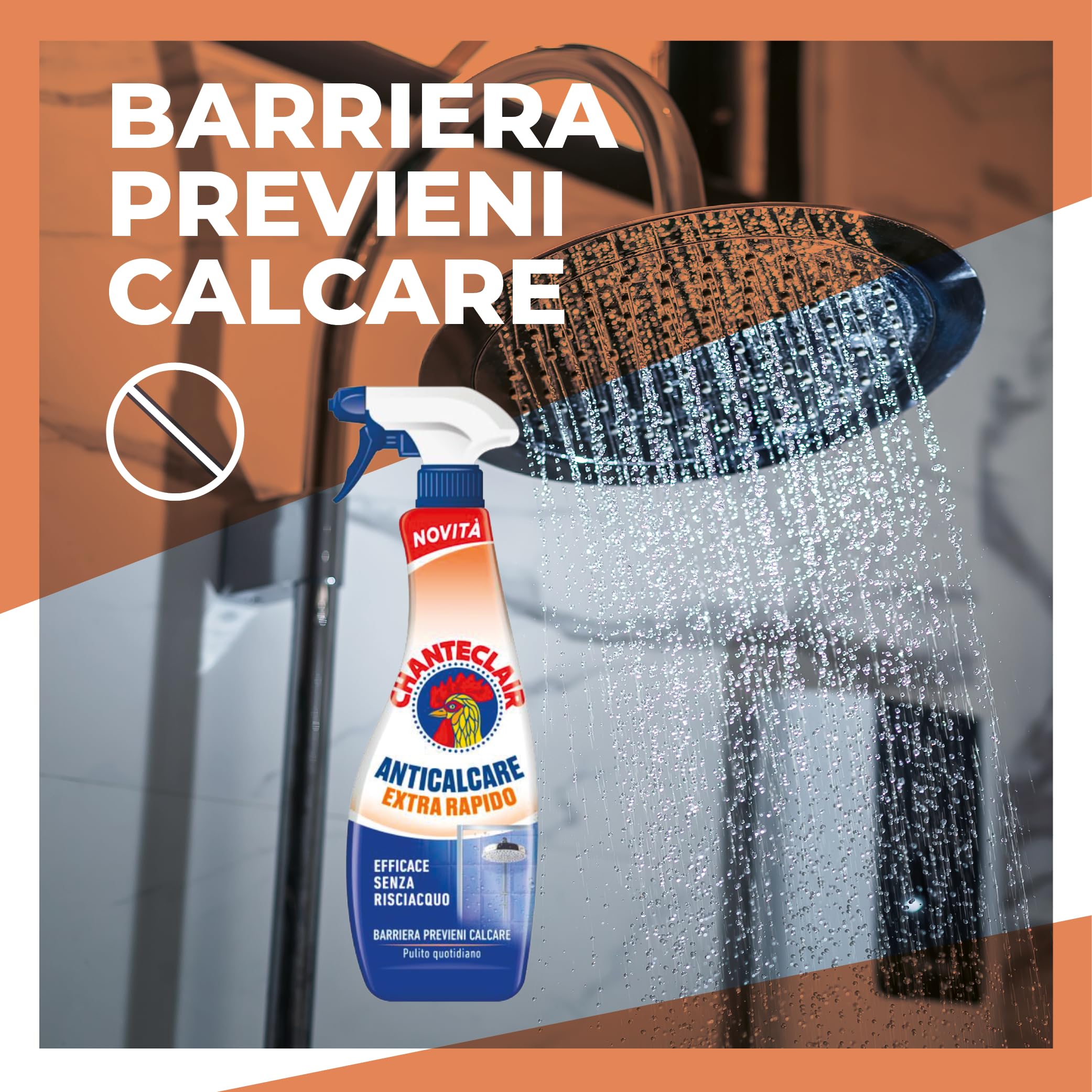Chanteclair - Anticalcare Universale con Aceto Bianco, Ideale Contro il Calcare su Acciaio, Rubinetti e Ceramica, Forza&Igiene - 12 Flaconi da 625 ml (Scelta Casuale tra Nuovo e Precedente Formato)