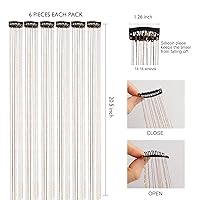 Vista 4 de Extensiones de cabello con clip de oropel rosa brillante y reflejos para cabello de 20.5 pulgadas, 6 unidades cada paquete, extensiones de cabello