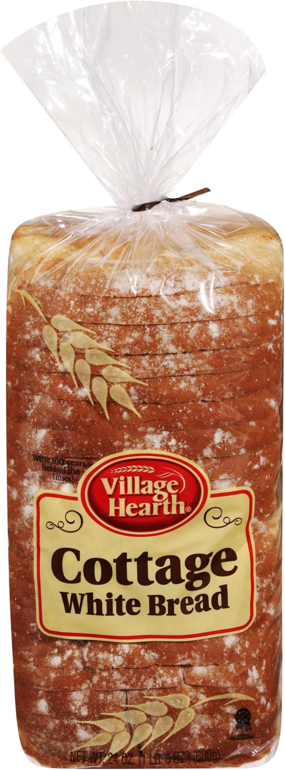 Village Hearth Cottage White Bread, 24 Ounce Loaf, No High Fructose Corn Syrup, Kosher, Fresh Baked Sandwich Bread